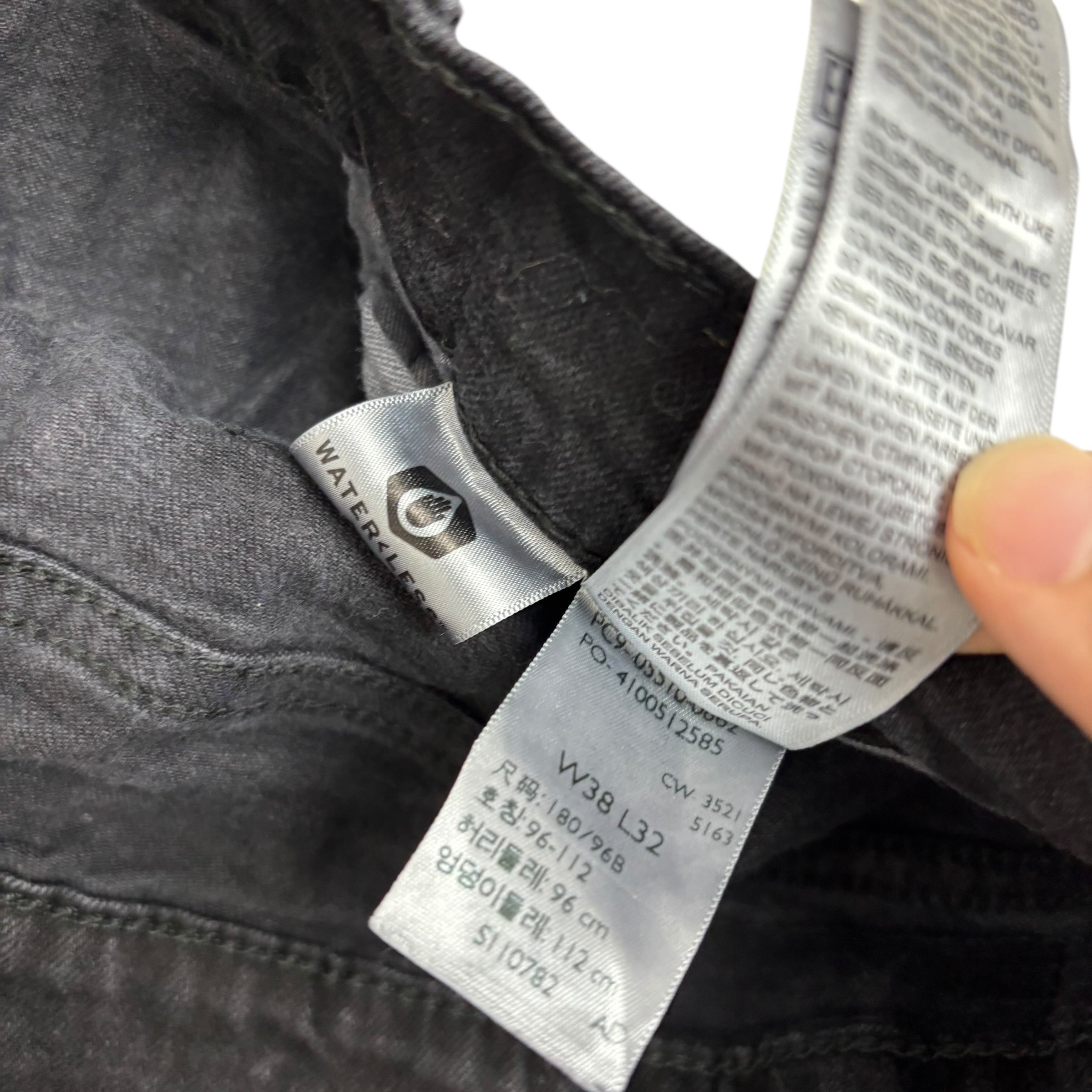 Levis 510 Jeans W36 L32 Mens Black Skinny Fit Stretch Denim (E)