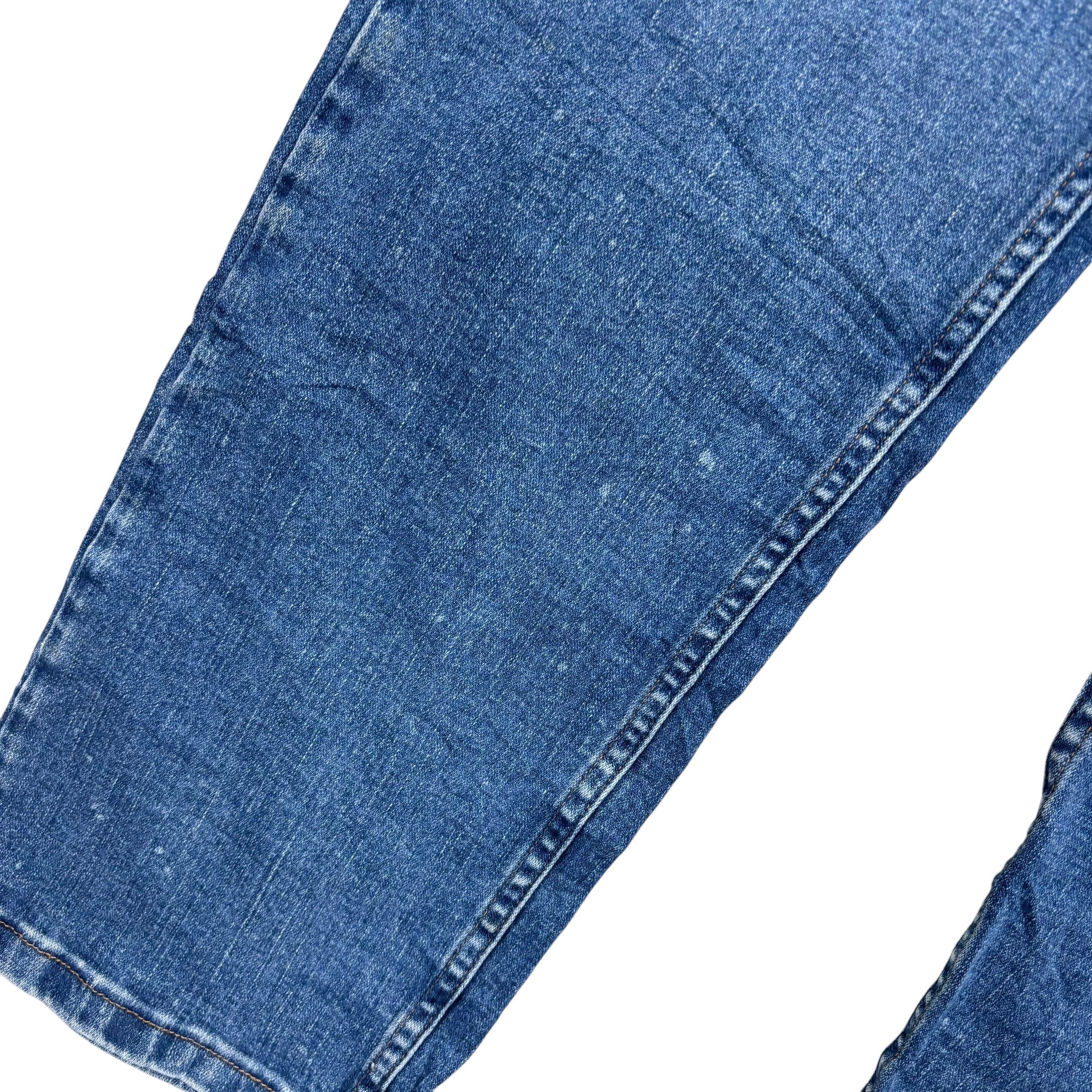 Wrangler Jeans W38 L30 Mens Mid Blue Regular Straight Fit Stretch Denim (F)