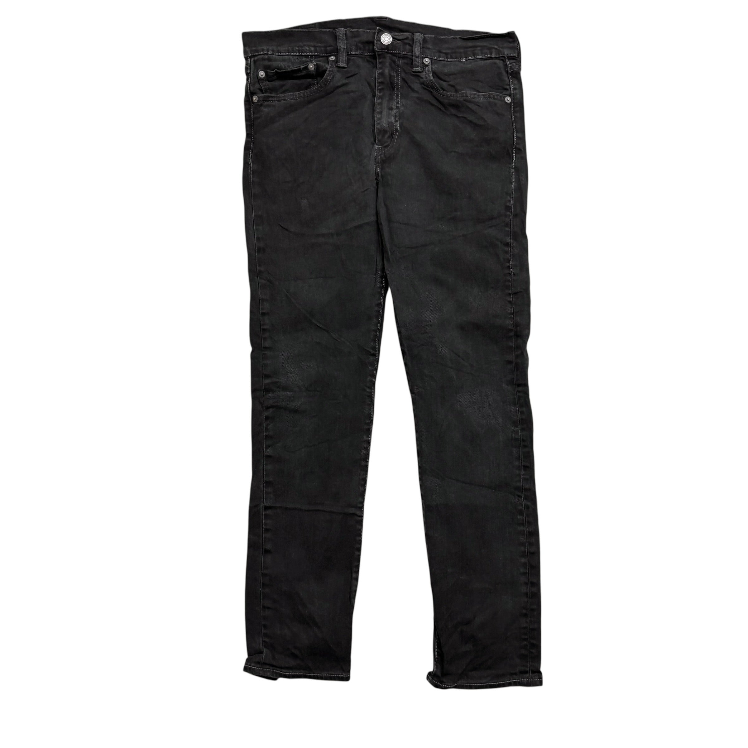 Levis 522 Jeans W32 L29 Mens Black Slim Tapered Fit Stretch Denim