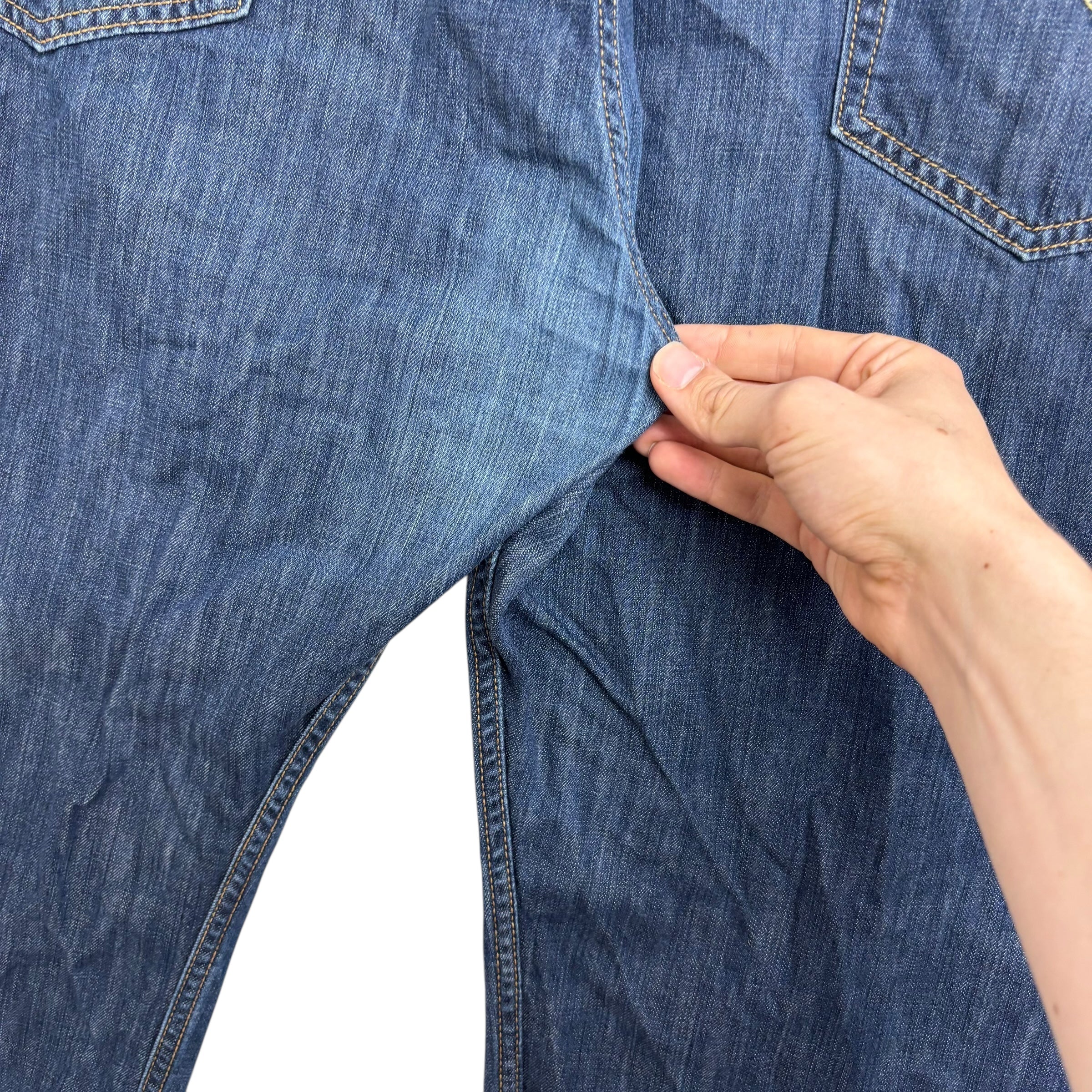 Levis 569 Jeans W42 L28 Mens Dark Blue Baggy Relaxed Straight Fit Denim