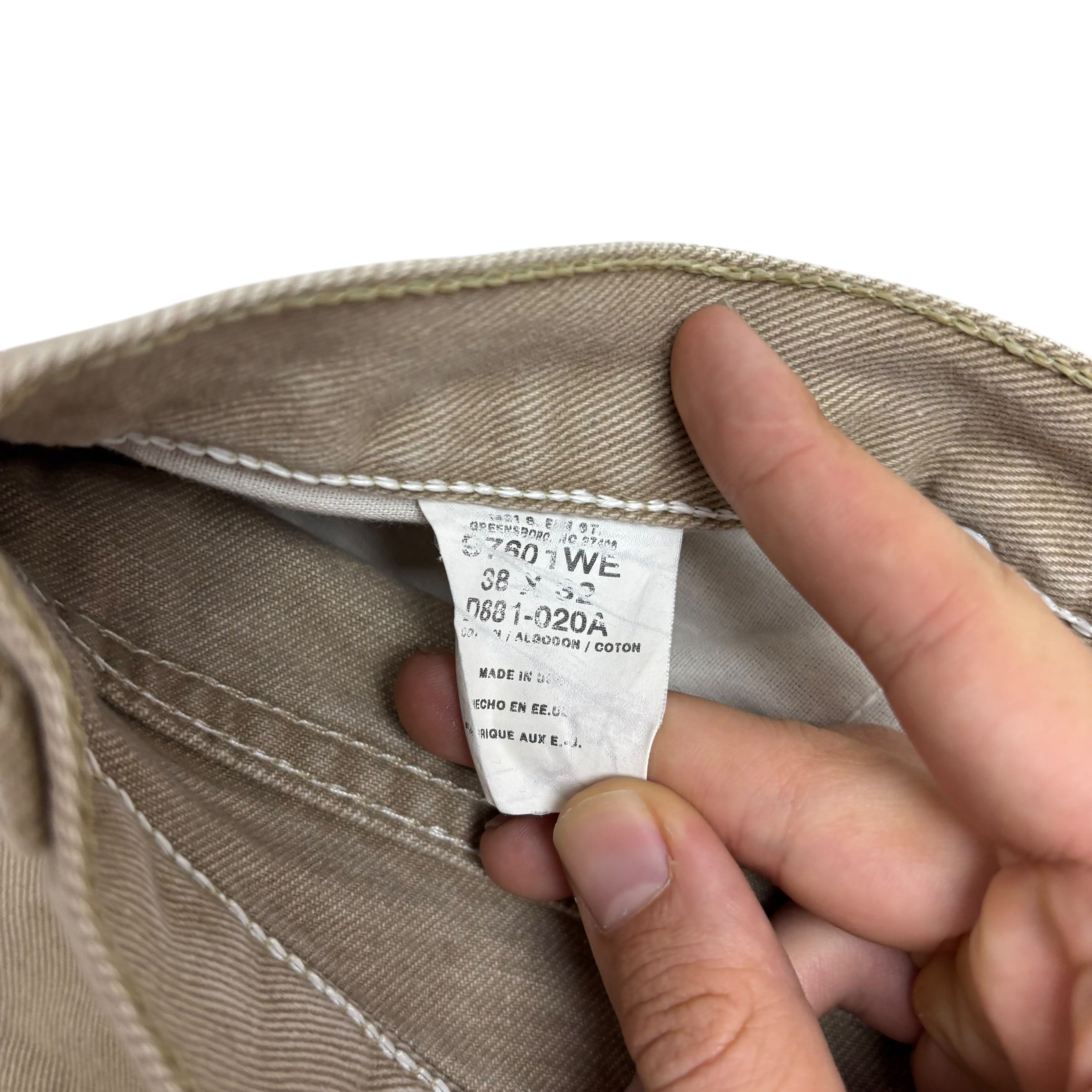 Wrangler Jeans W36 L32 Mens Beige Relaxed Tapered Fit Vintage Denim