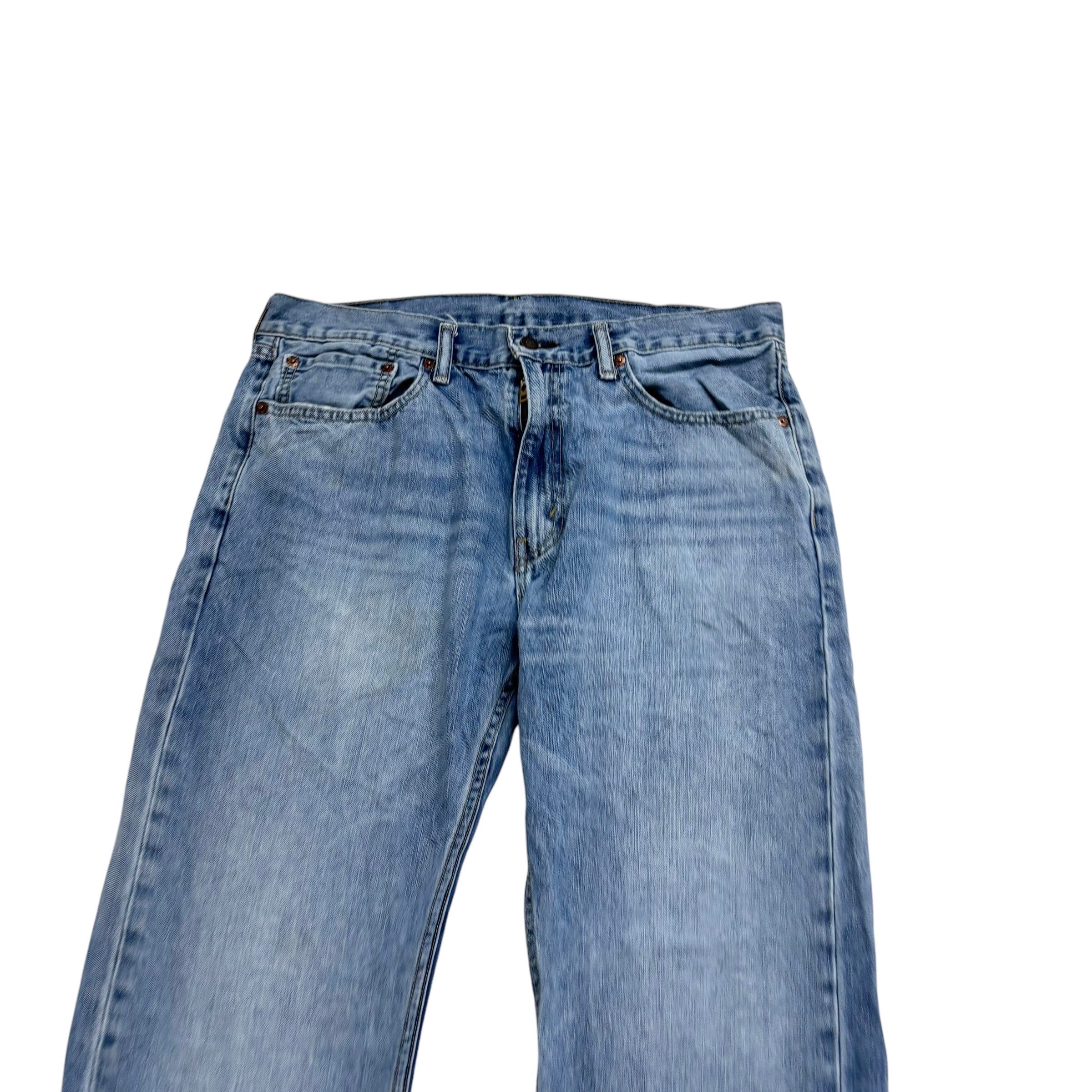 Levis 505 Jeans W36 L30 Mens Light Blue Regular Straight Fit Denim