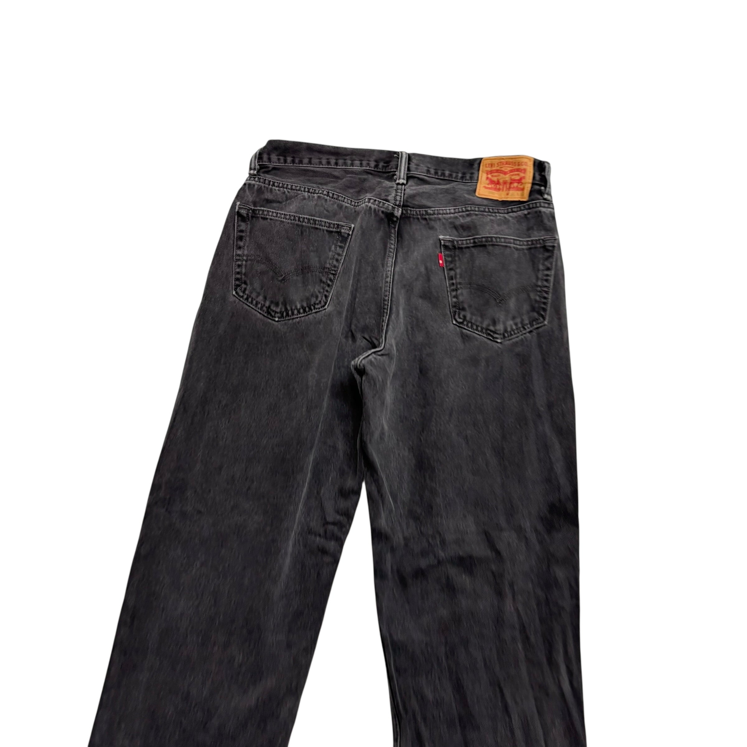 Levis 550 Jeans W36 L34 Mens Black Relaxed Straight Fit Baggy Denim