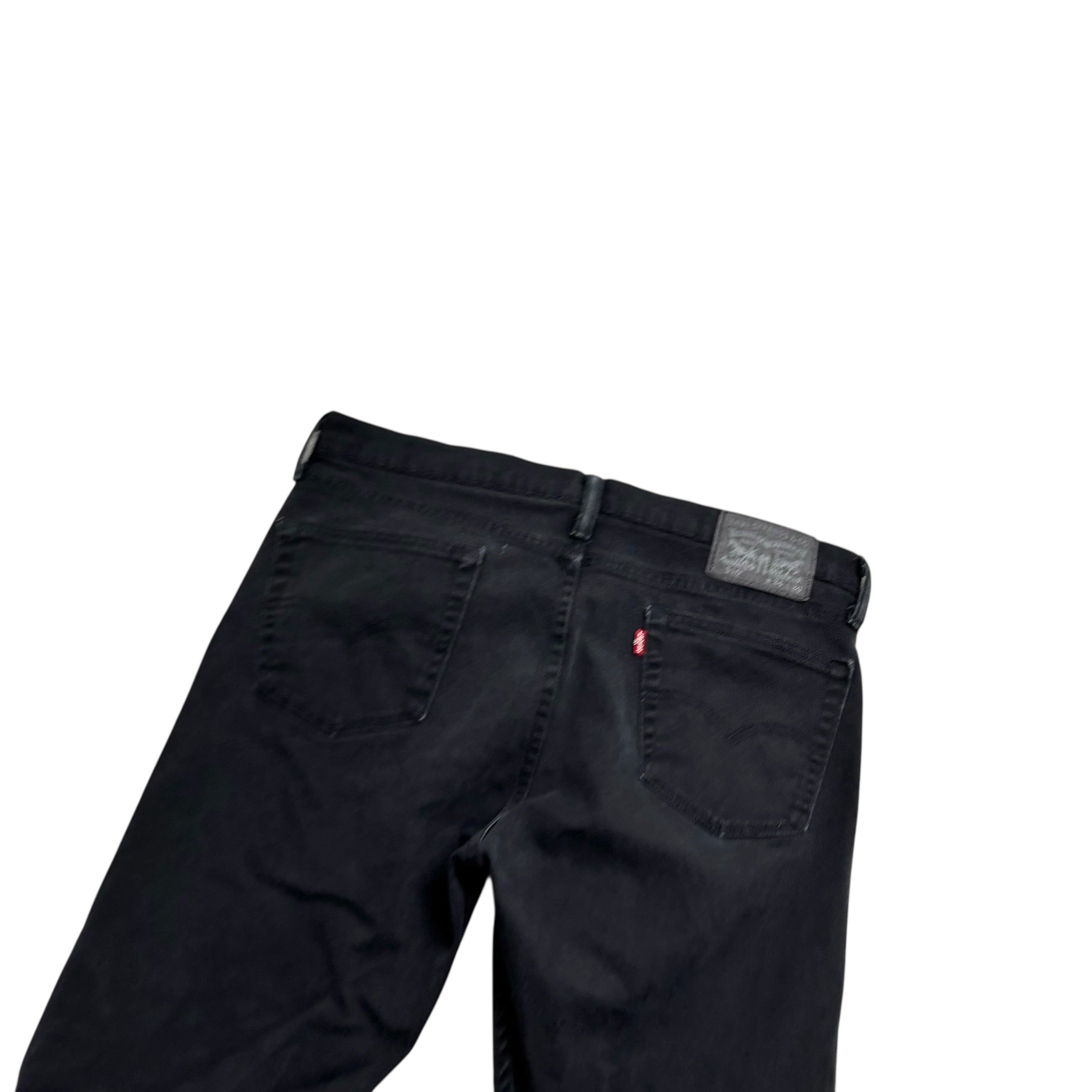 Levis 510 Jeans W34 L30 Mens Black Skinny Fit Stretch Denim (E)