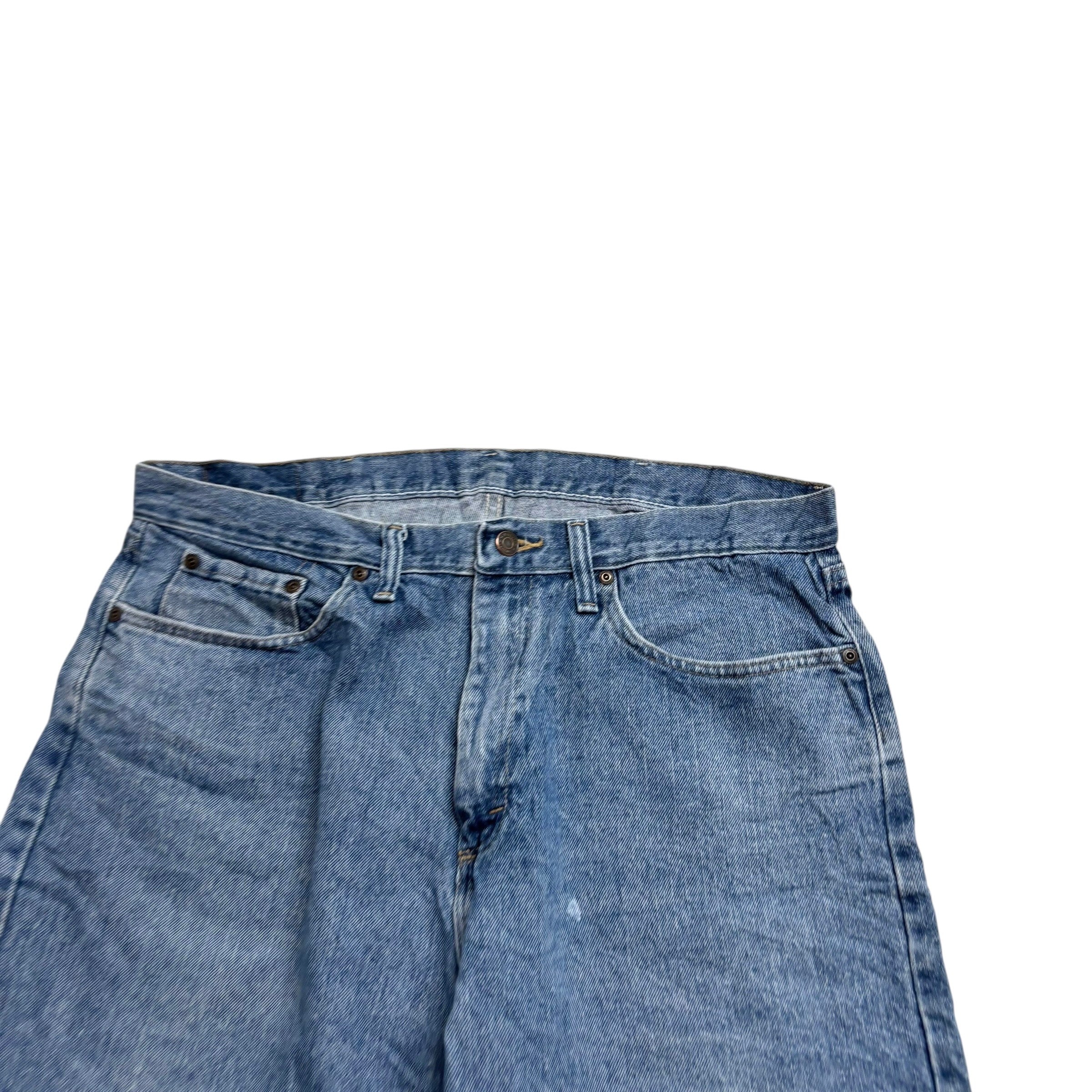 Wrangler Baggy Jorts W36 Mens Denim Shorts Mid Blue Relaxed Fit