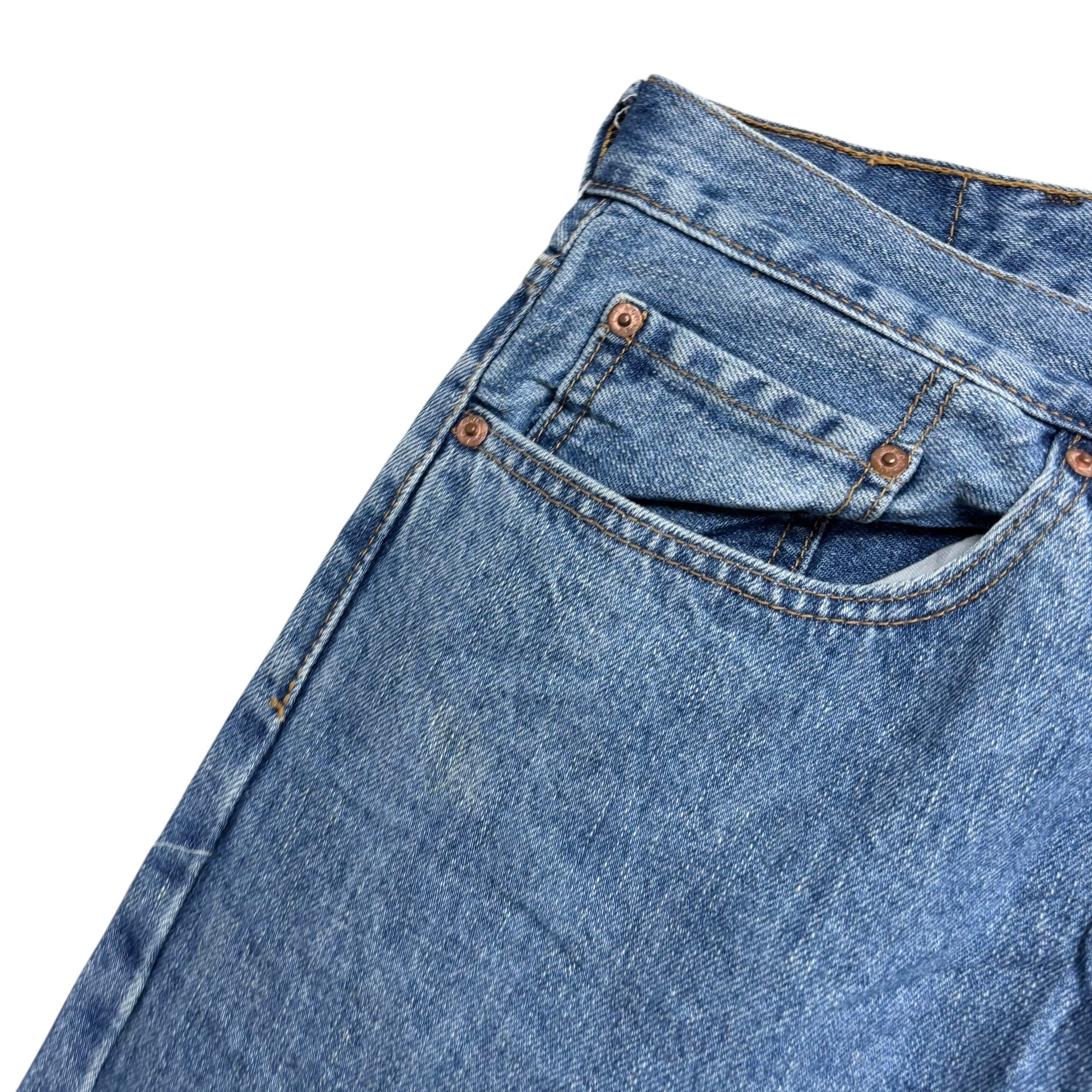 Levis 550 Jeans W38 L34 Mens Mid Blue Baggy Relaxed Straight Fit Denim