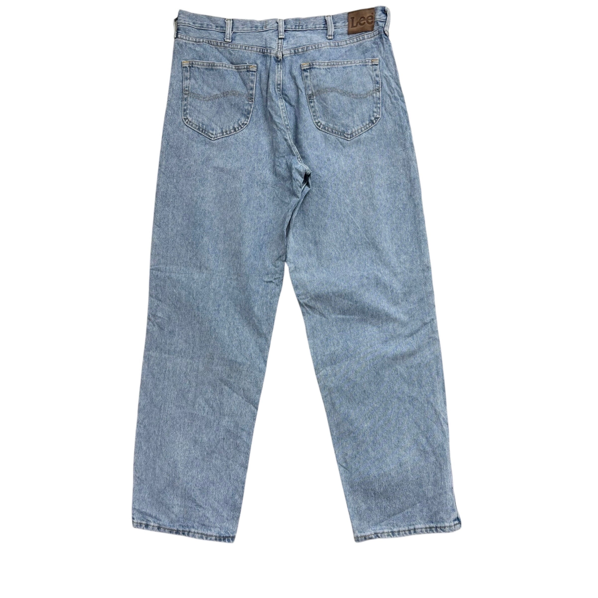 Lee Jeans W38 L32 Mens Light Blue Relaxed Straight Fit Vintage Denim (E)