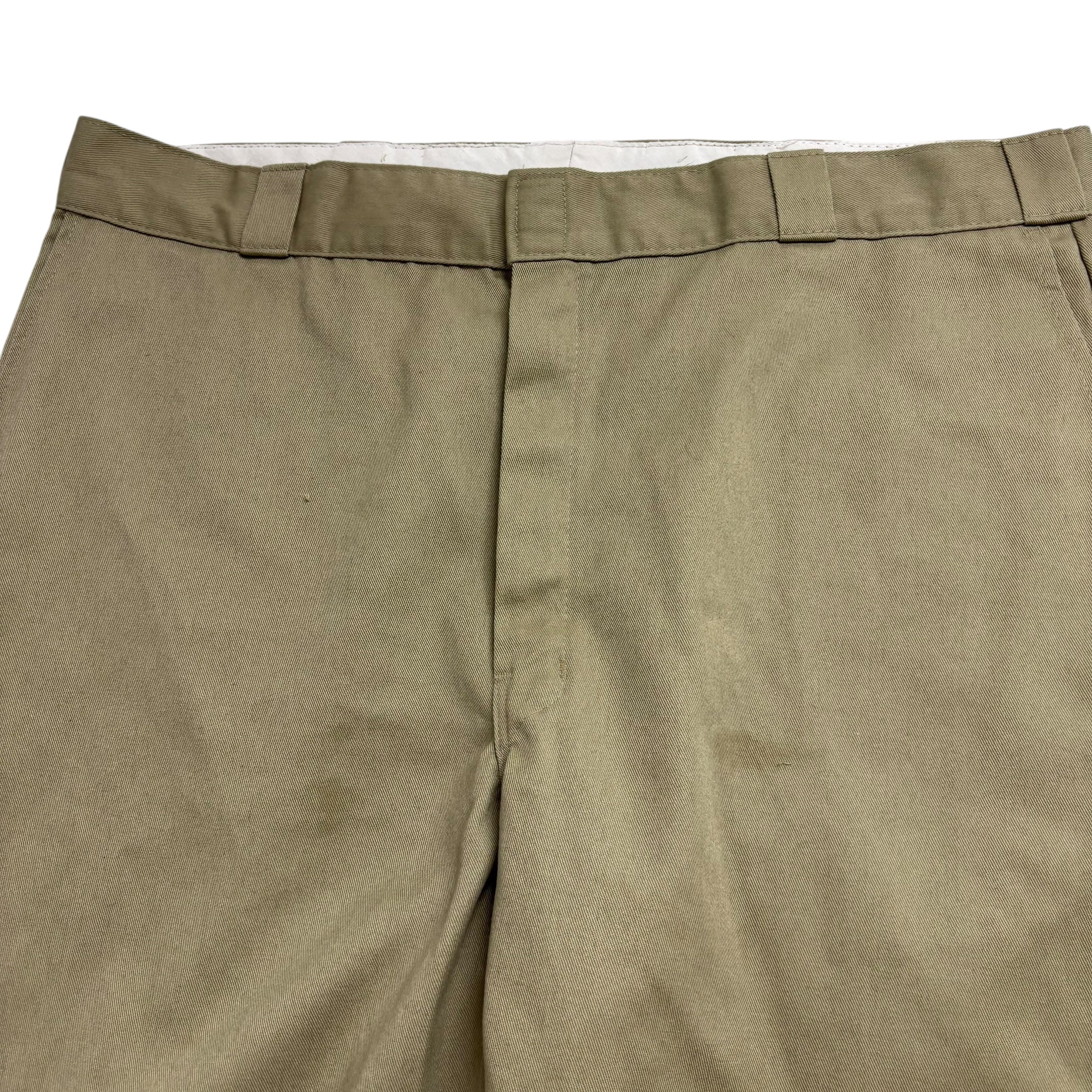 Dickies 874 Trousers W42 L32 Mens Beige Khaki Pants Original Fit Workwear