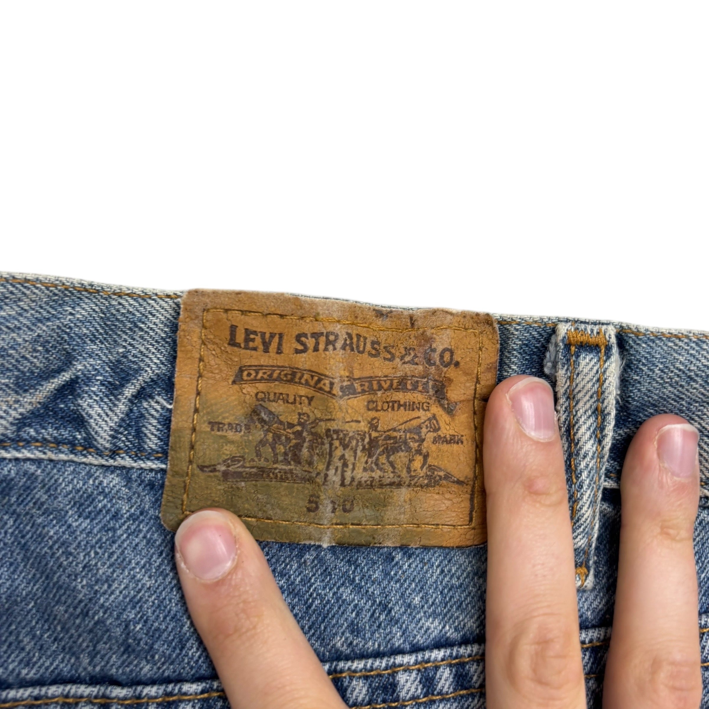 Levis 540 Jeans W52 L32 Mens Light Blue Relaxed Tapered Fit Vintage Denim