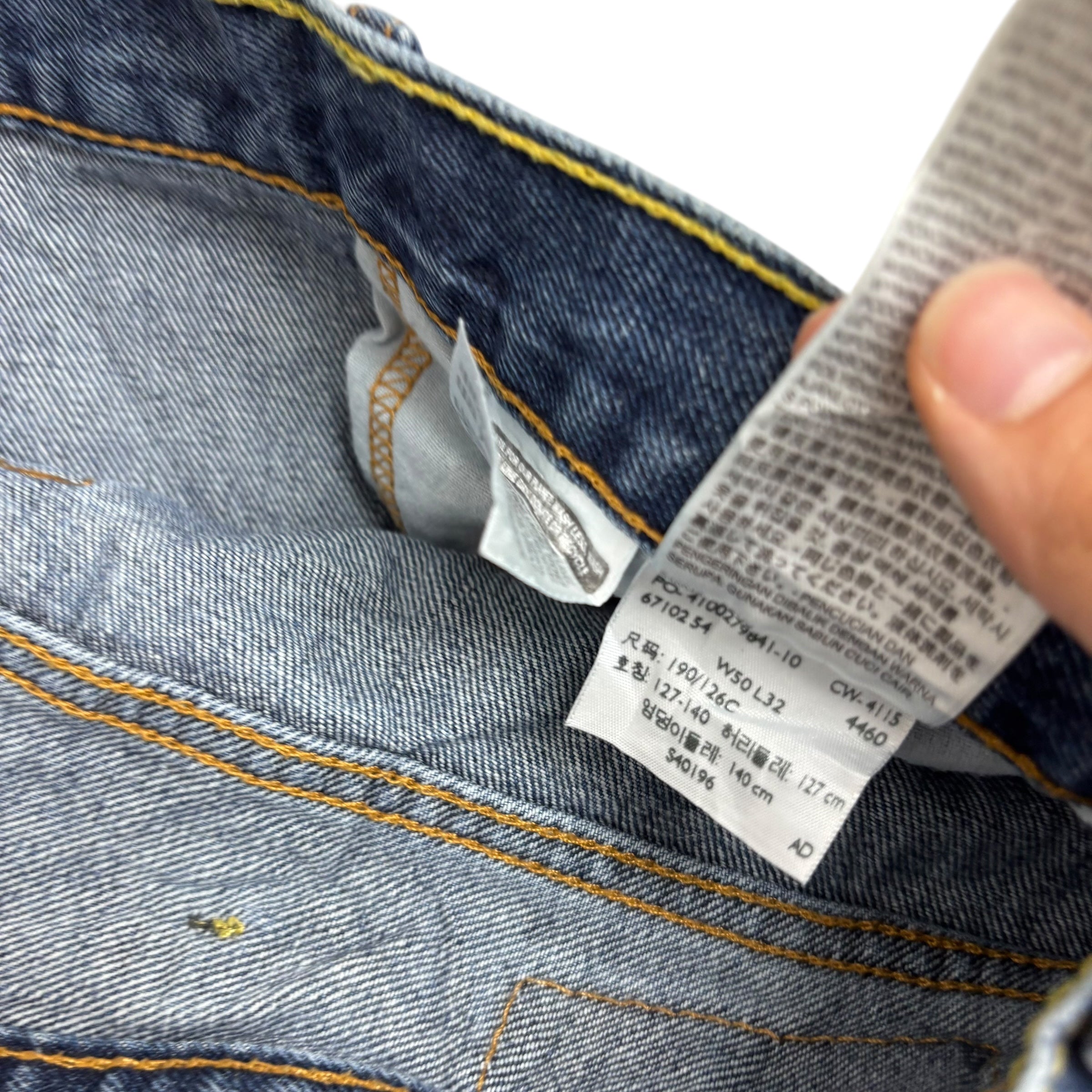 Levis 560 Jeans W50 L32 Mens Mid Blue Baggy Relaxed Comfort Fit Denim (E)