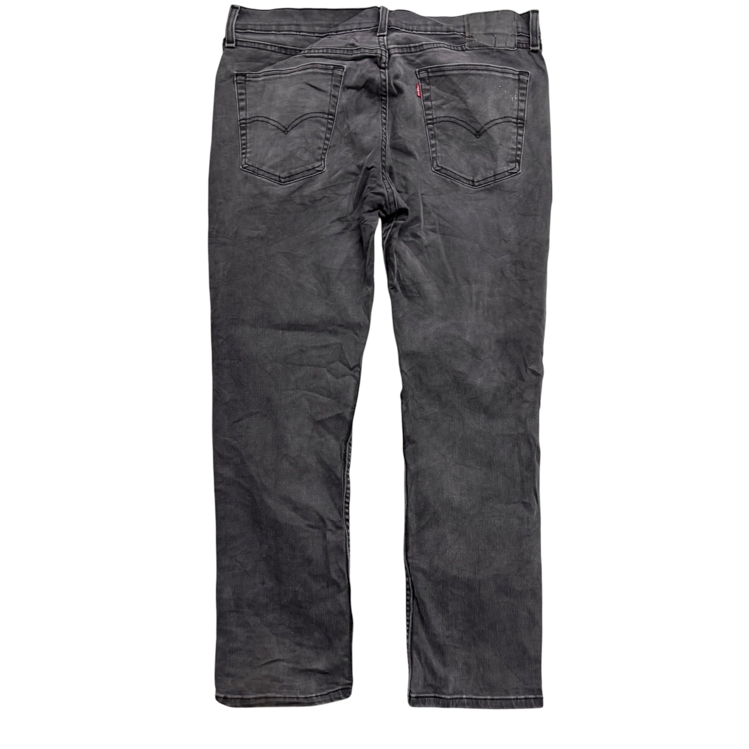 Levis 514 Jeans W36 L30 Mens Grey Regular Straight Fit Stretch Denim (F)