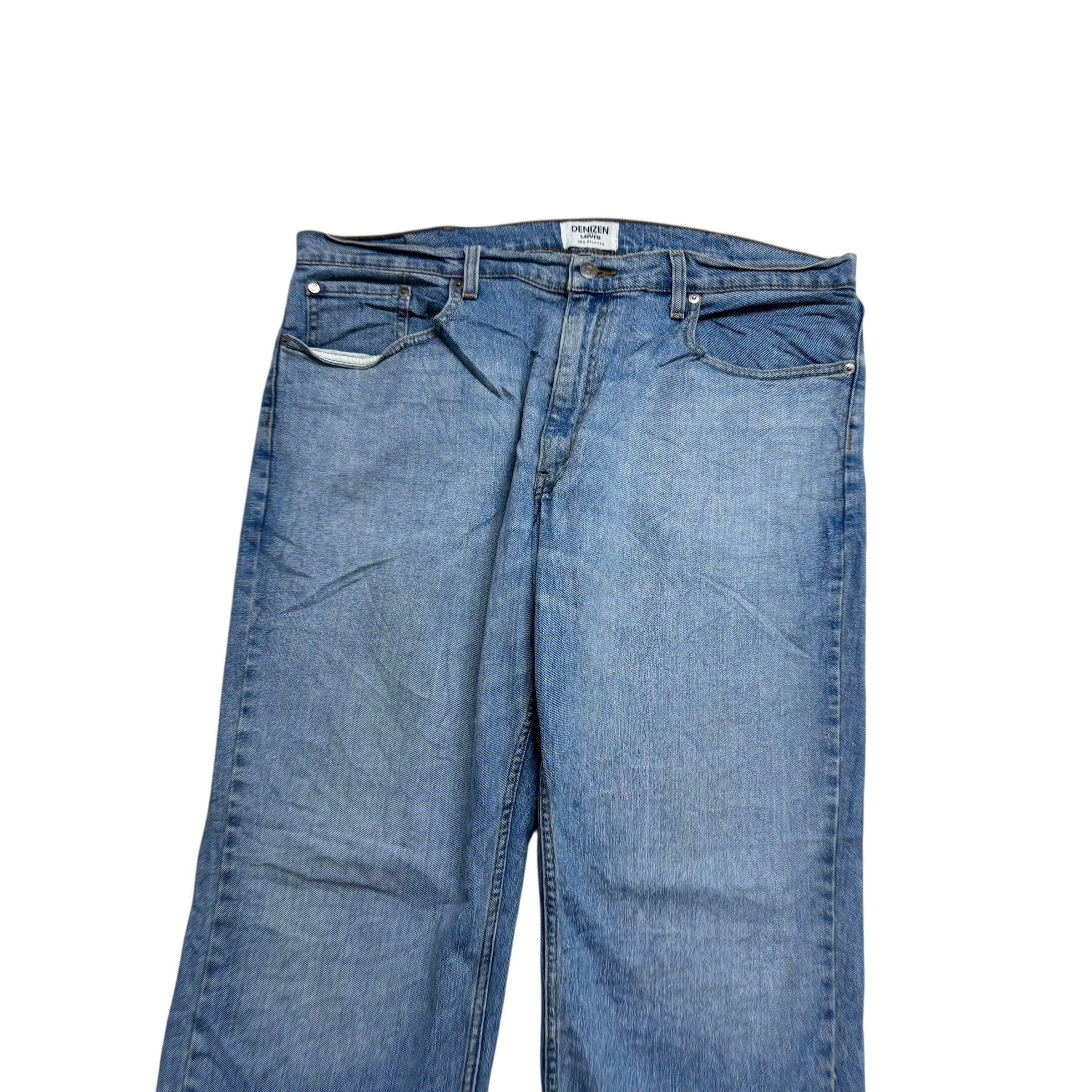 Levis Denizen Jeans W38 L30 Mens Light Blue Relaxed Baggy Fit Stretch