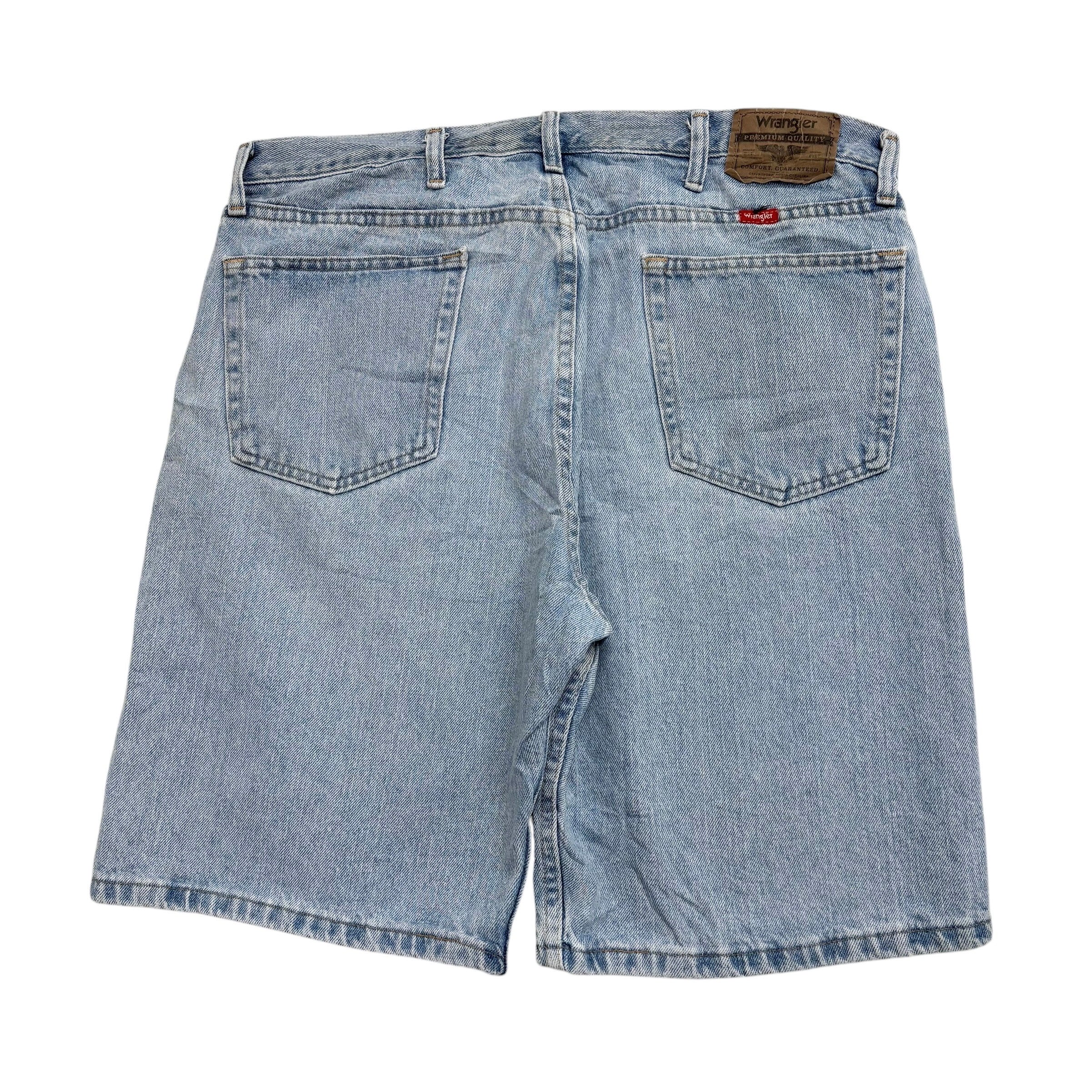 Wrangler Baggy Jorts W36 Mens Denim Shorts Light Blue Relaxed Fit