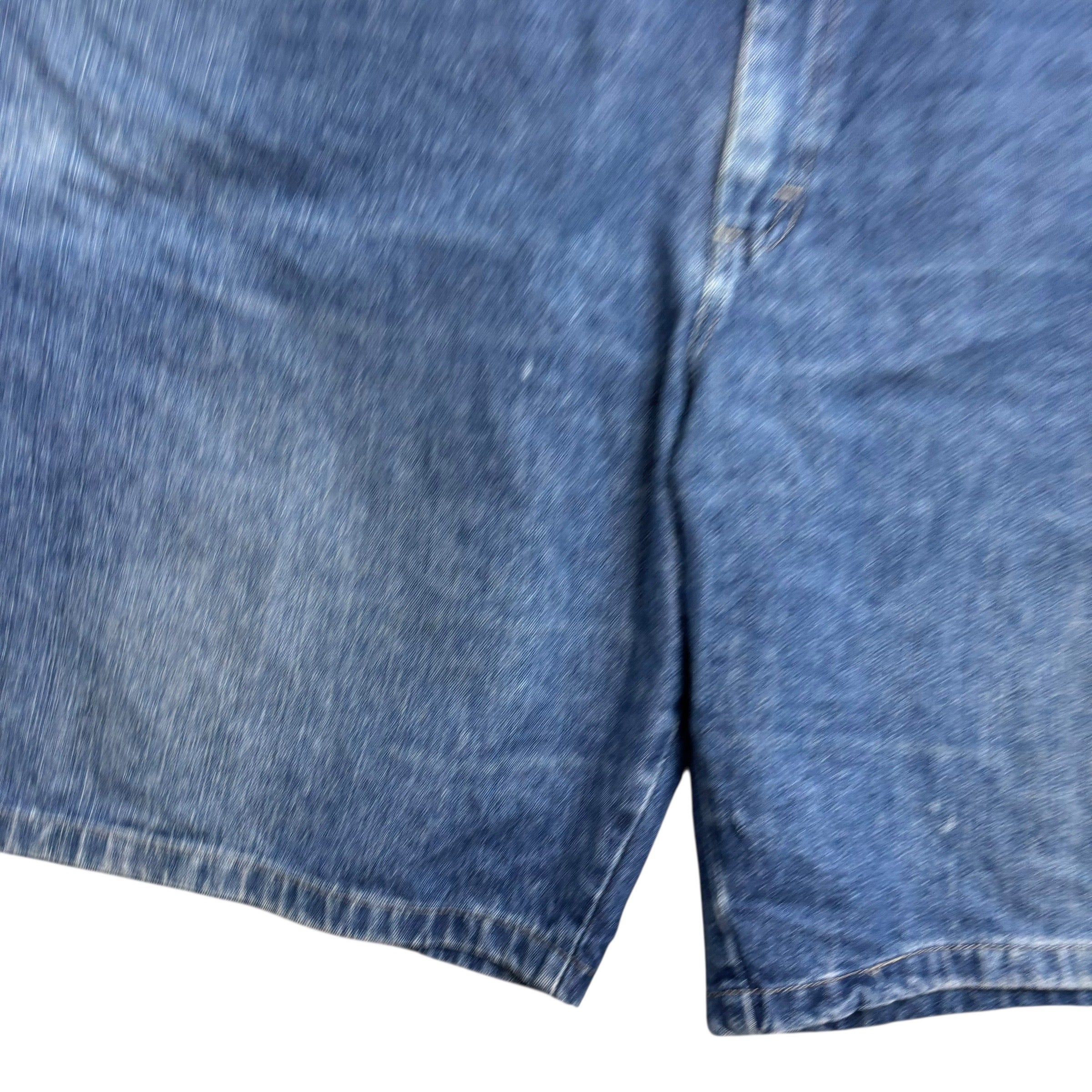 Wrangler Jorts W46 Mens Mid Blue Denim Shorts Baggy Carpenter Vintage Relaxed