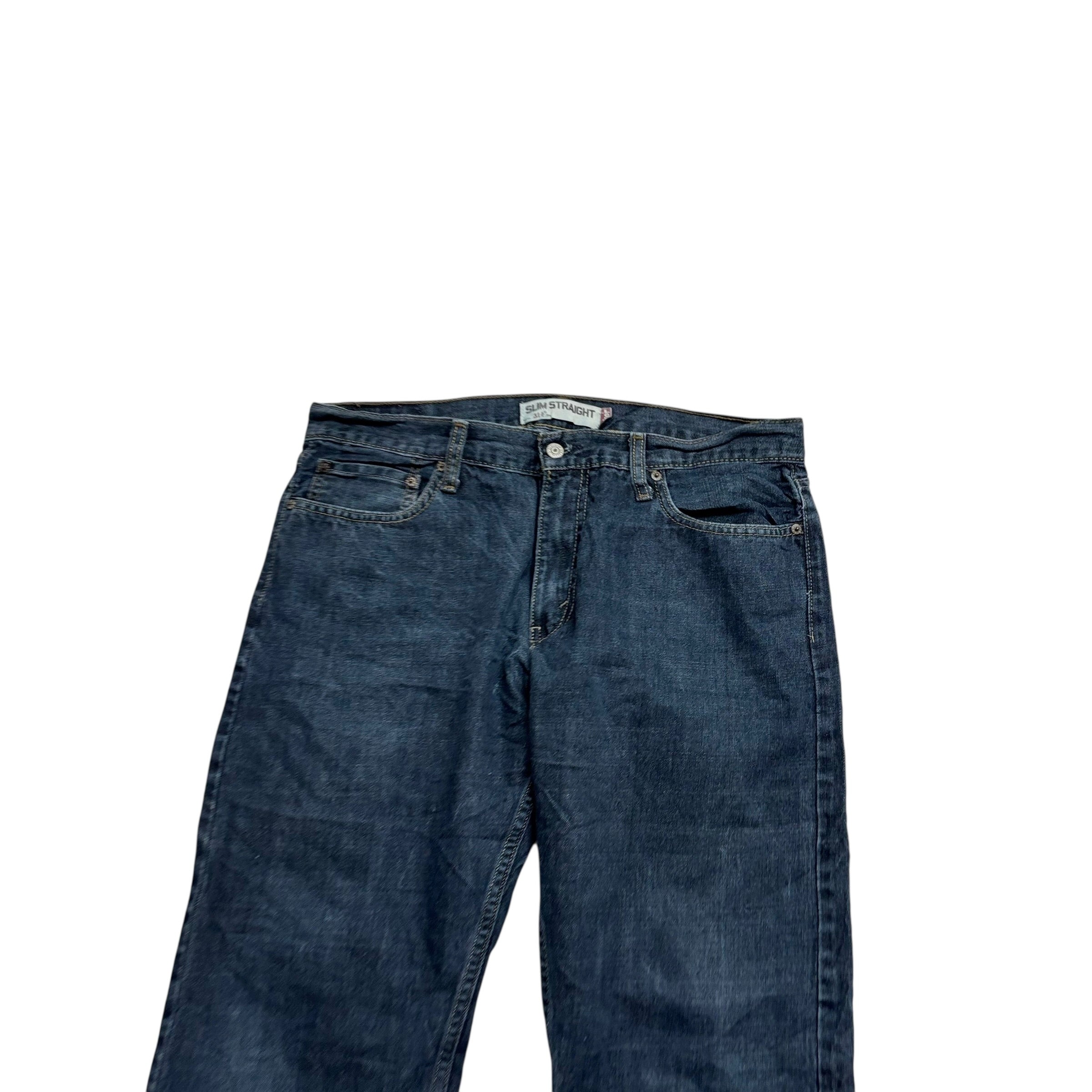 Levis 514 Jeans W36 L32 Mens Dark Blue Baggy Relaxed Straight Fit Vintage (E)