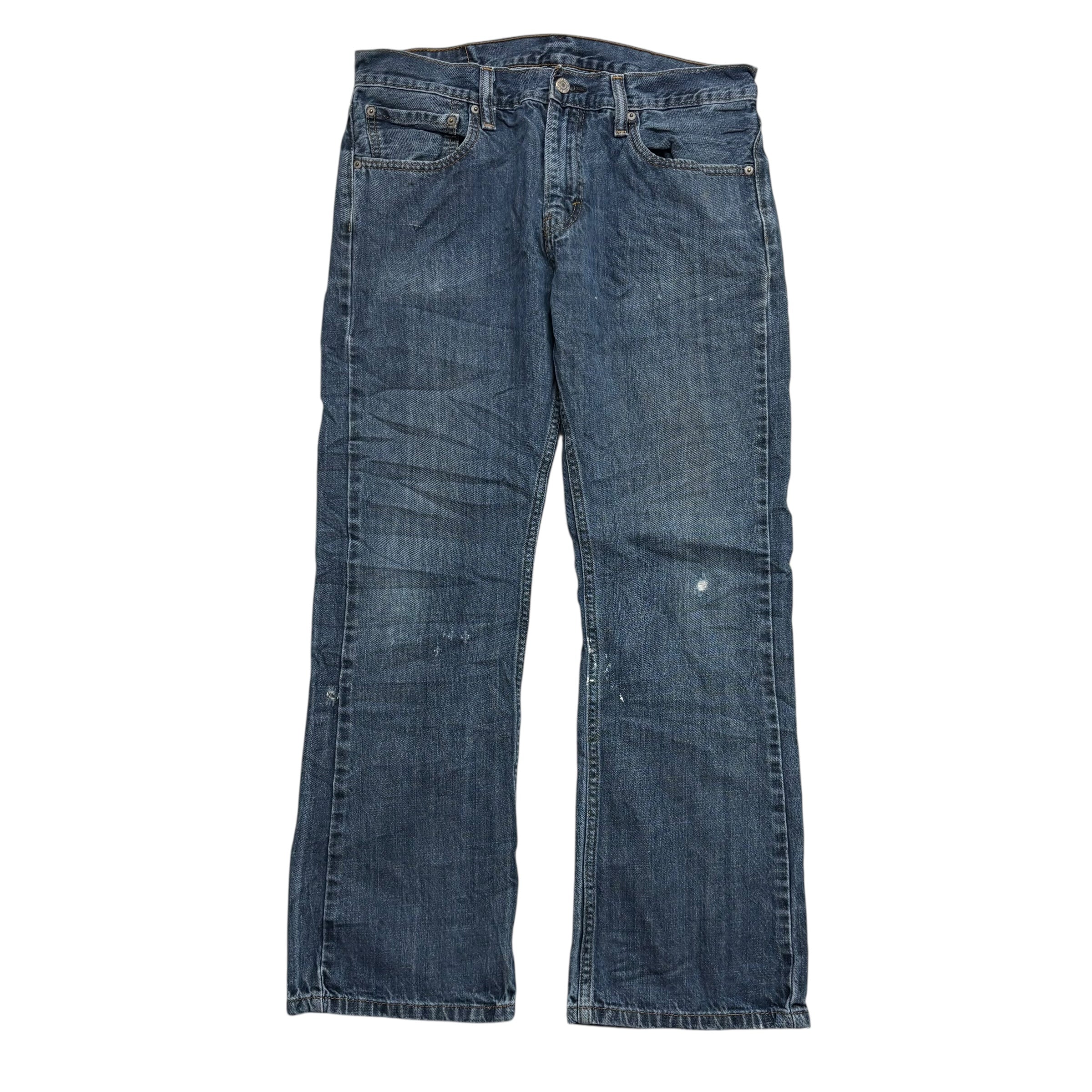 Levis 527 Jeans W34 L30 Mens Mid Blue Slim Bootcut Fit Denim (F)