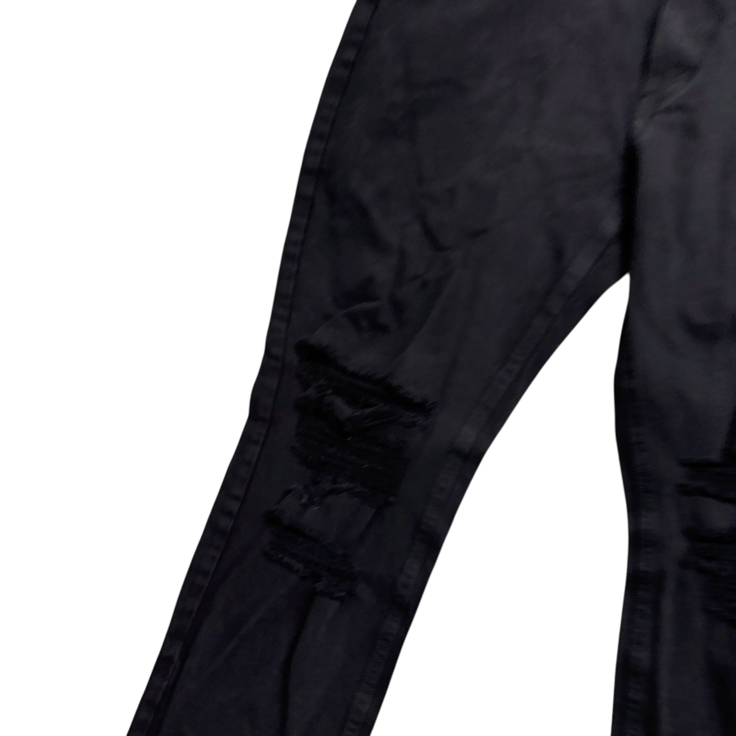 Levis 531 Jeans W42 L30 Mens Black Athletic Slim Stretch Distressed Denim (E)