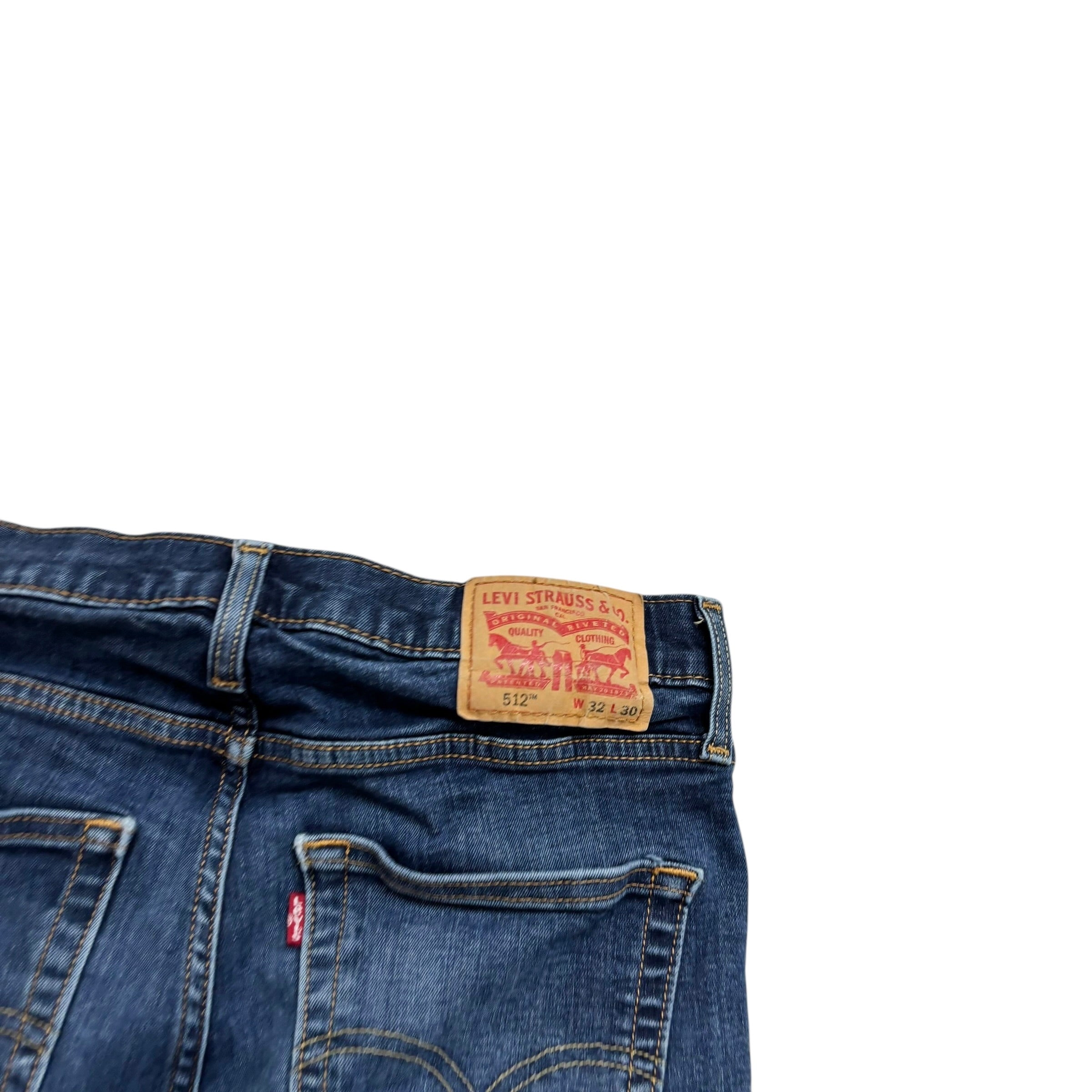 Levis 512 Jeans W32 L28 Mens Mid Blue Slim Tapered Fit Stretch Denim