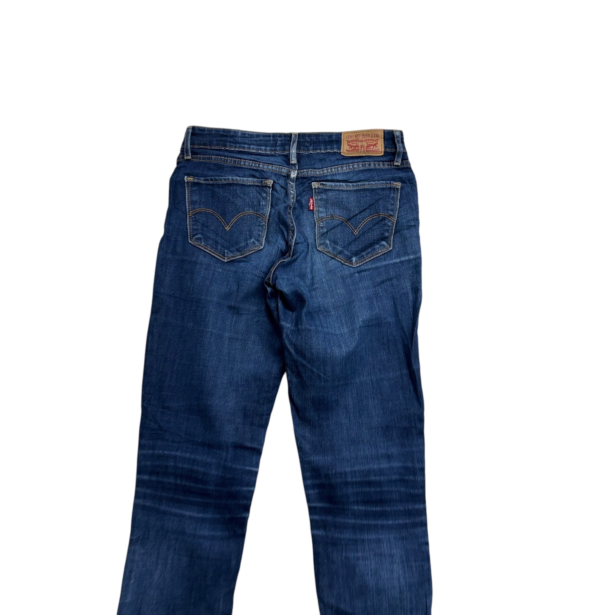 Levis 711 Jeans W25 L28 Womens Mid Blue Skinny Fit Stretch Denim (G)