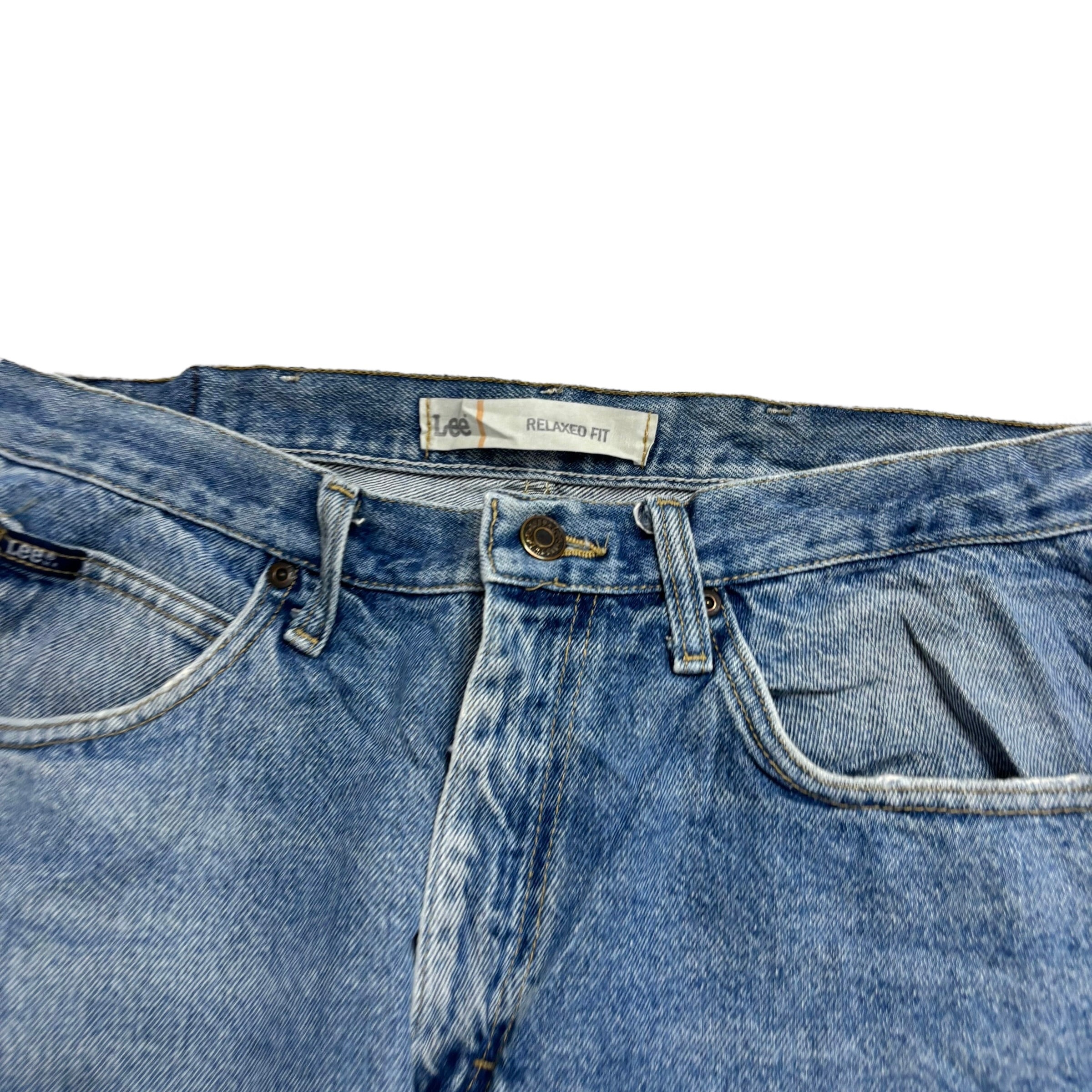 Lee Jeans W34 L32 Mens Light Blue Relaxed Straight Fit Vintage Denim