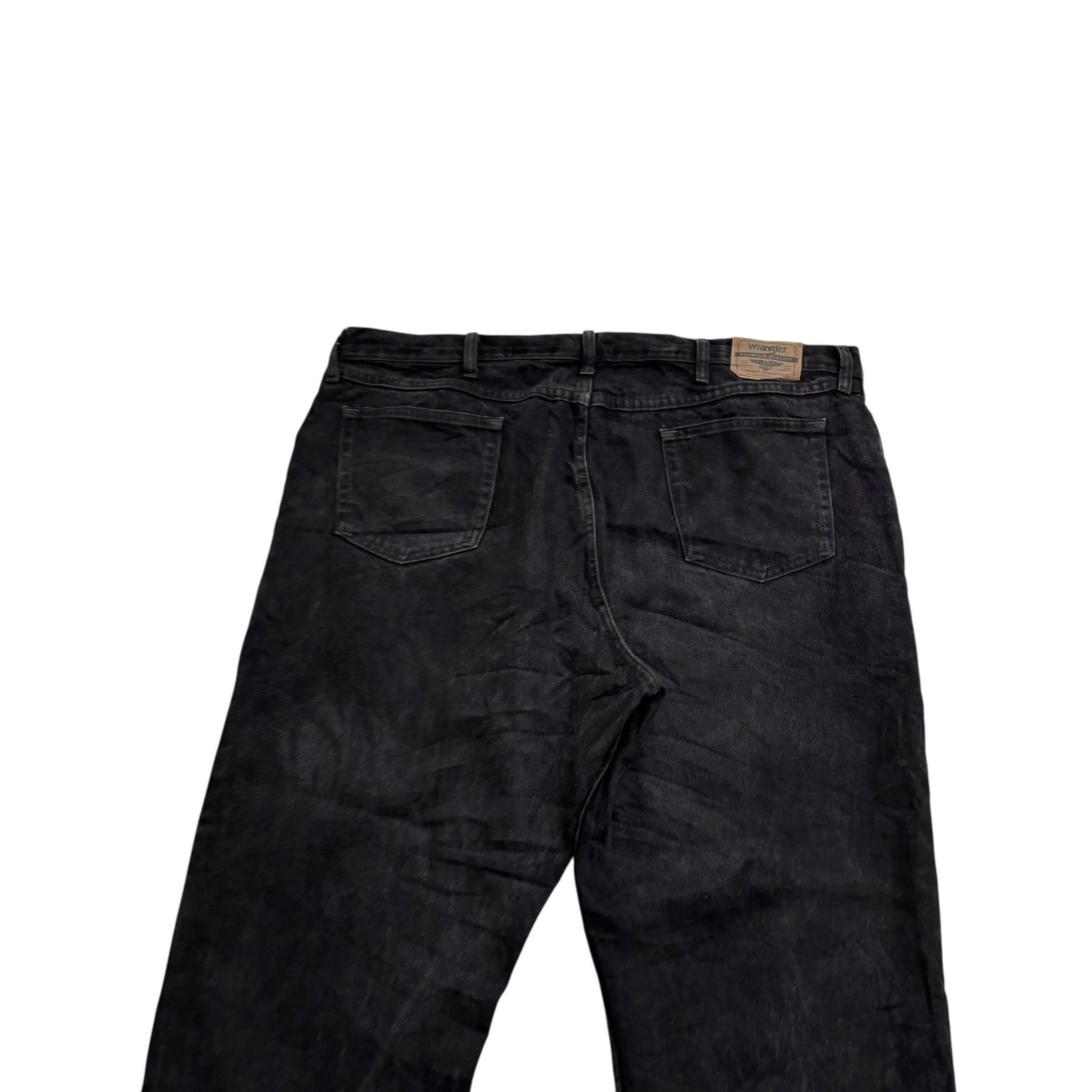 Wrangler Jeans W44 L28 Mens Black Relaxed Straight Fit Baggy Denim (E)