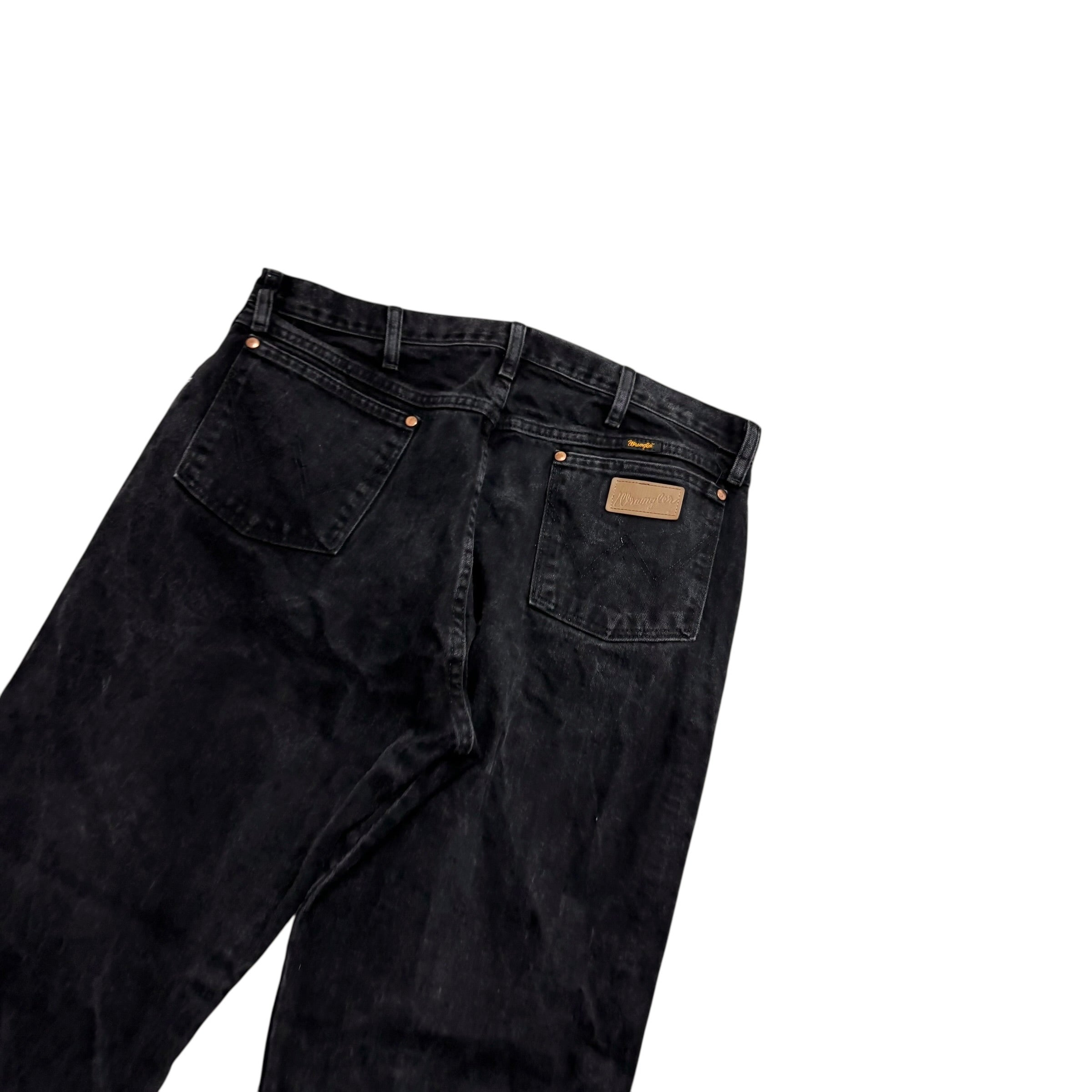 Wrangler Jeans Cowboy Cut W36 L36 Mens Black 13MWZ Original Fit Denim