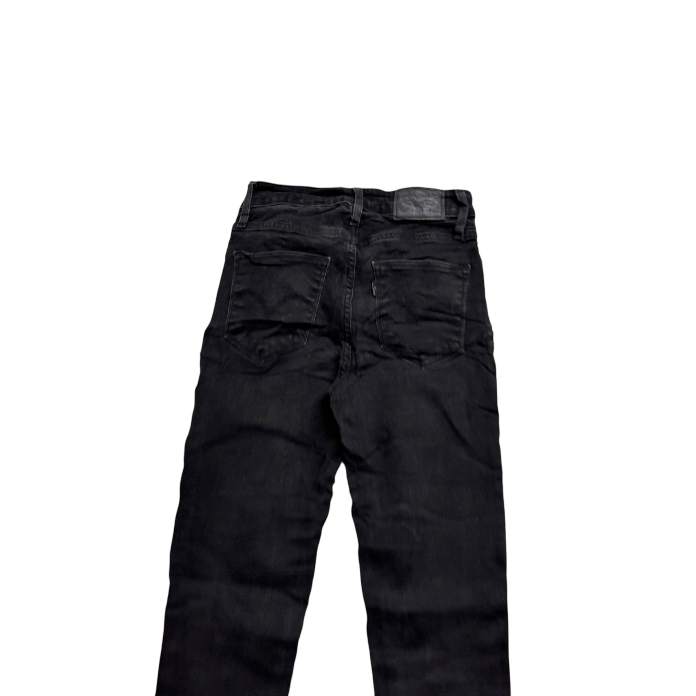 Levis 721 Jeans W23 L32 Womens High Rise Skinny Black Stretch Denim