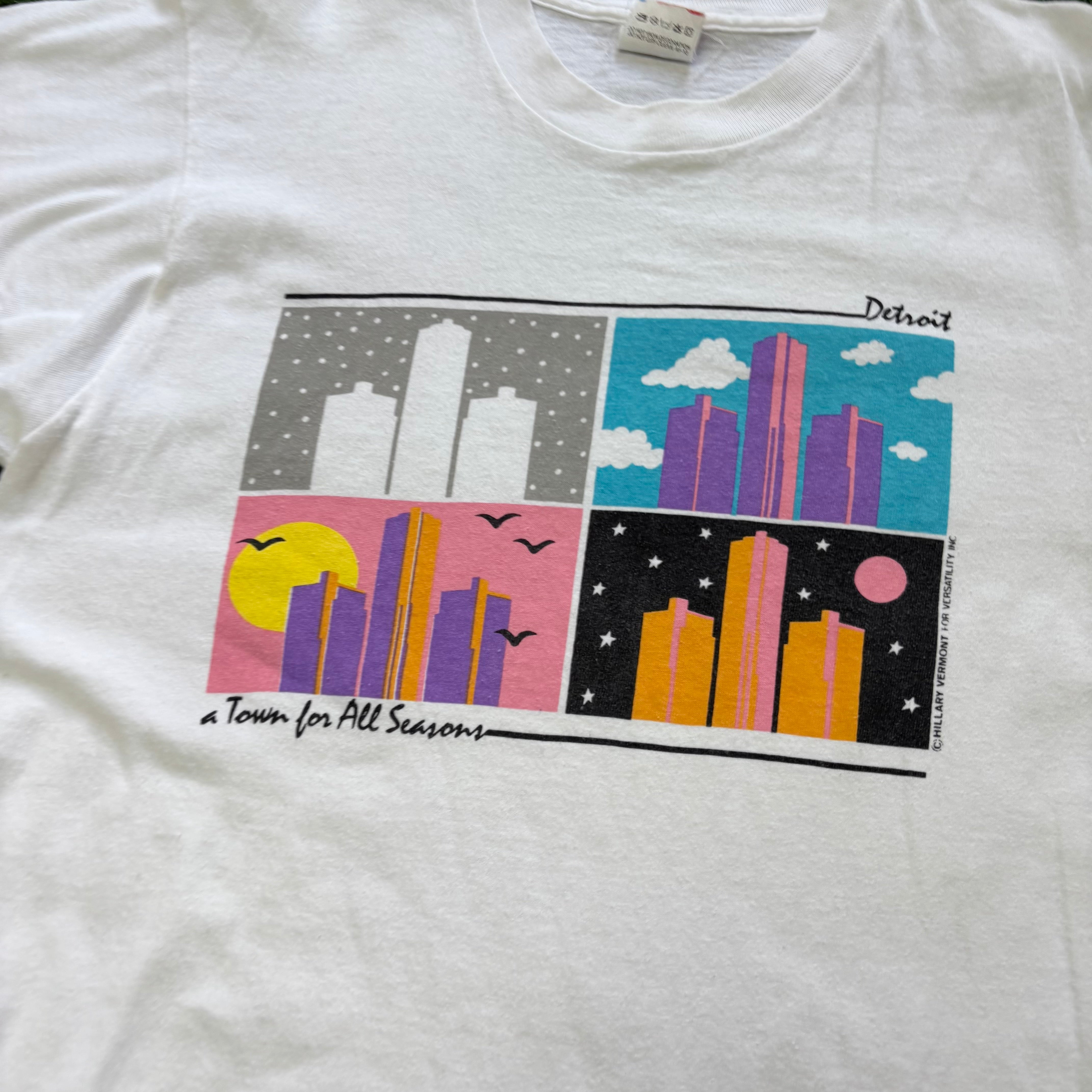 Vintage T Shirt Mens Small White Single Stitch Graphic Print 90s Tourist (E)