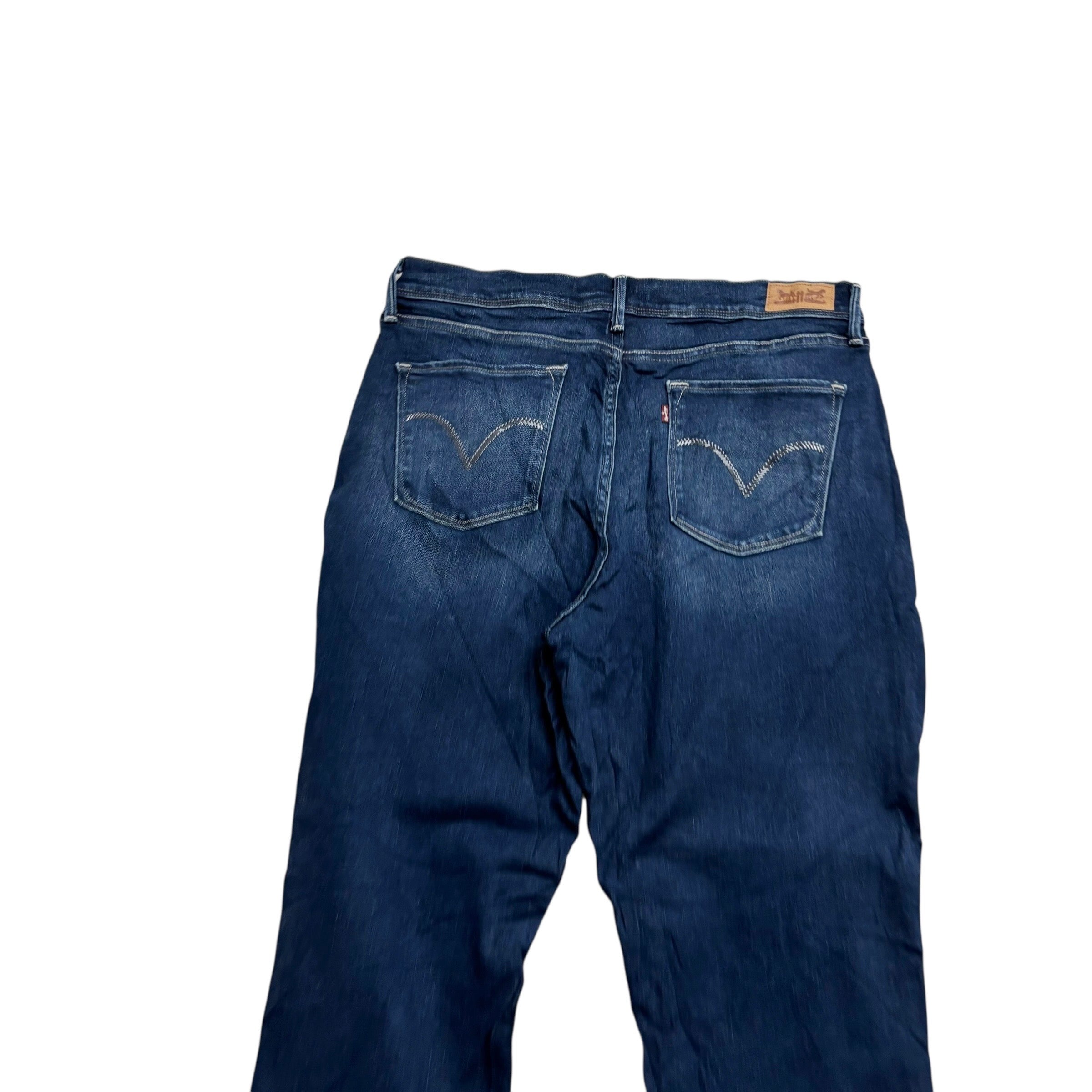 Levis 512 Jeans W32 L30 Womens Skinny Fit Dark Blue Stretch Denim (E)