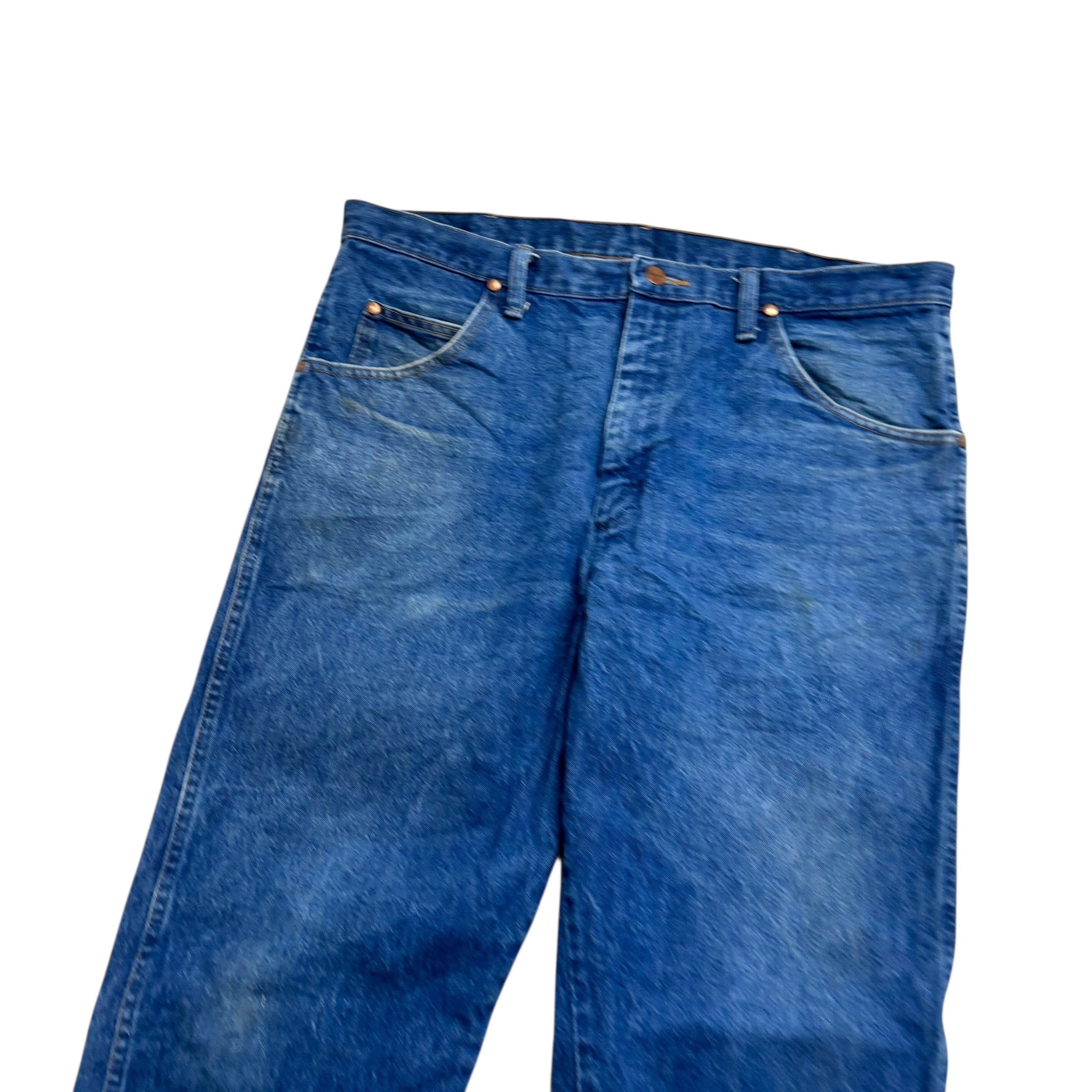 Wrangler Jeans Cowboy Cut W38 L32 Mens Mid Blue 31MWZ Relaxed Fit Denim