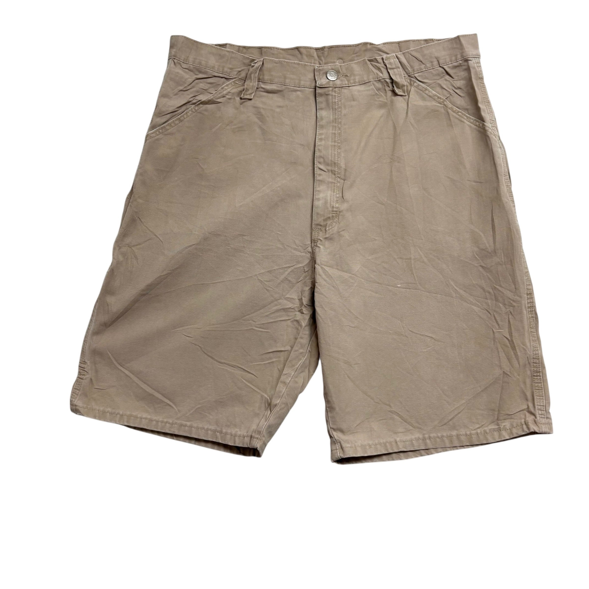 Wrangler Baggy Jorts W36 Mens Canvas Shorts Beige Relaxed Fit
