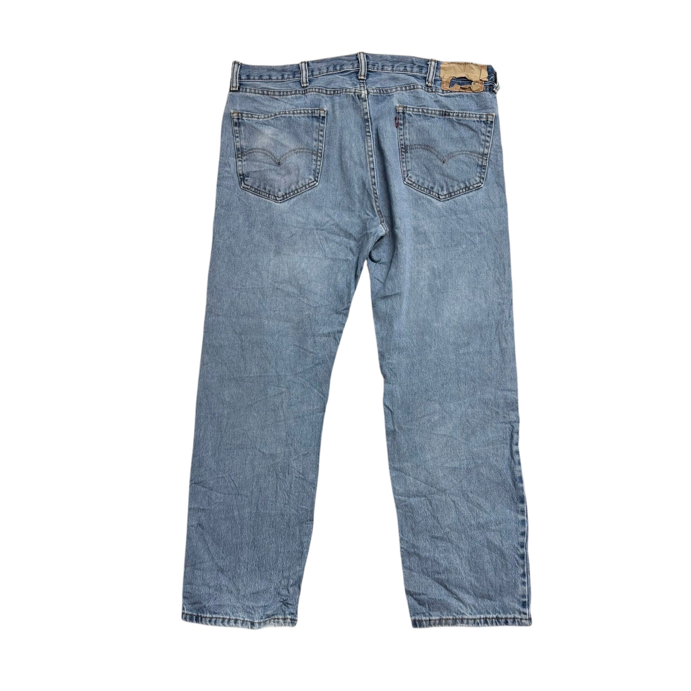 Levis 505 Jeans W38 L30 Mens Light Blue Regular Straight Fit Vintage Denim