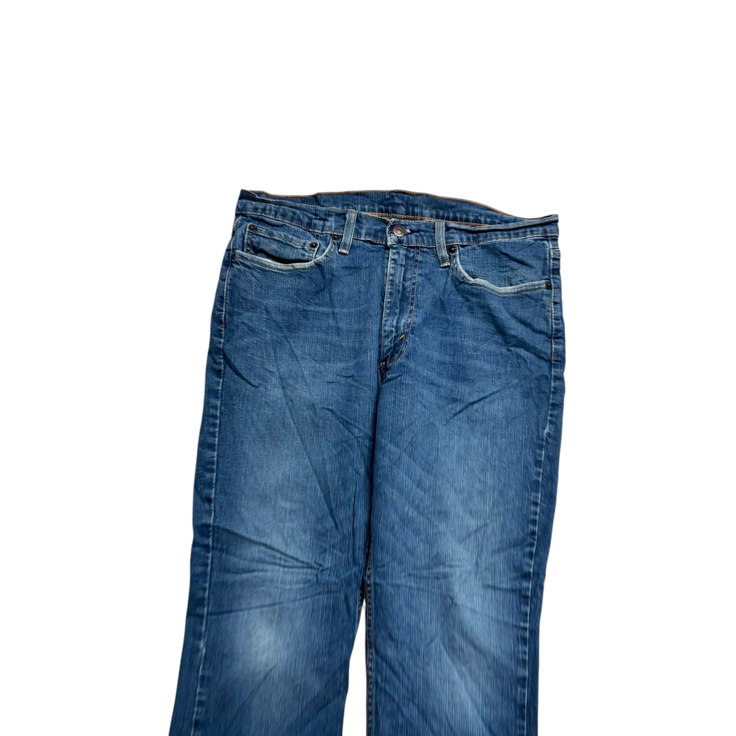 Levis 514 Jeans W34 L29 Mens Mid Blue Regular Straight Fit Stretch Denim