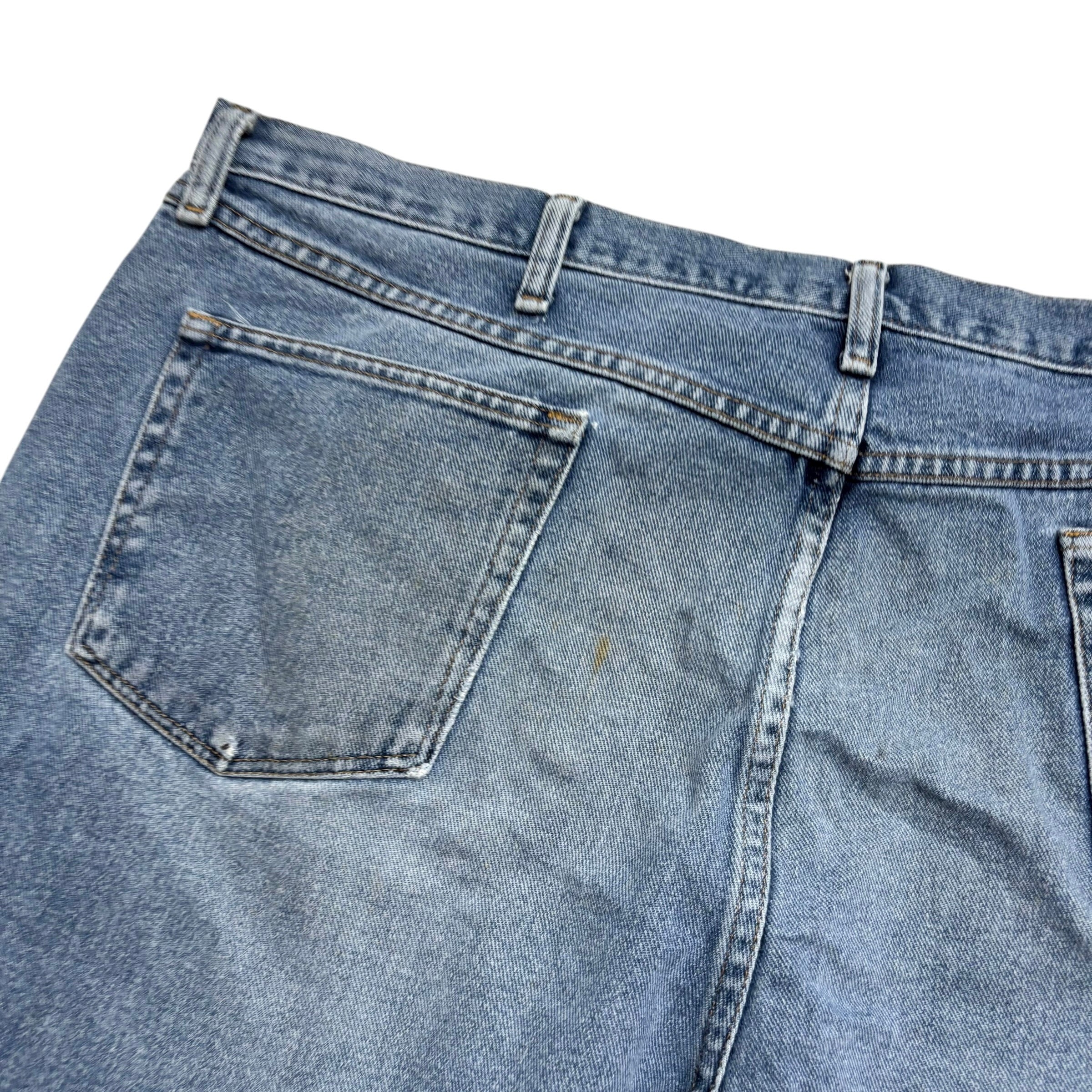 Wrangler Jeans W44 L30 Mens Mid Blue Relaxed Straight Fit Vintage Denim
