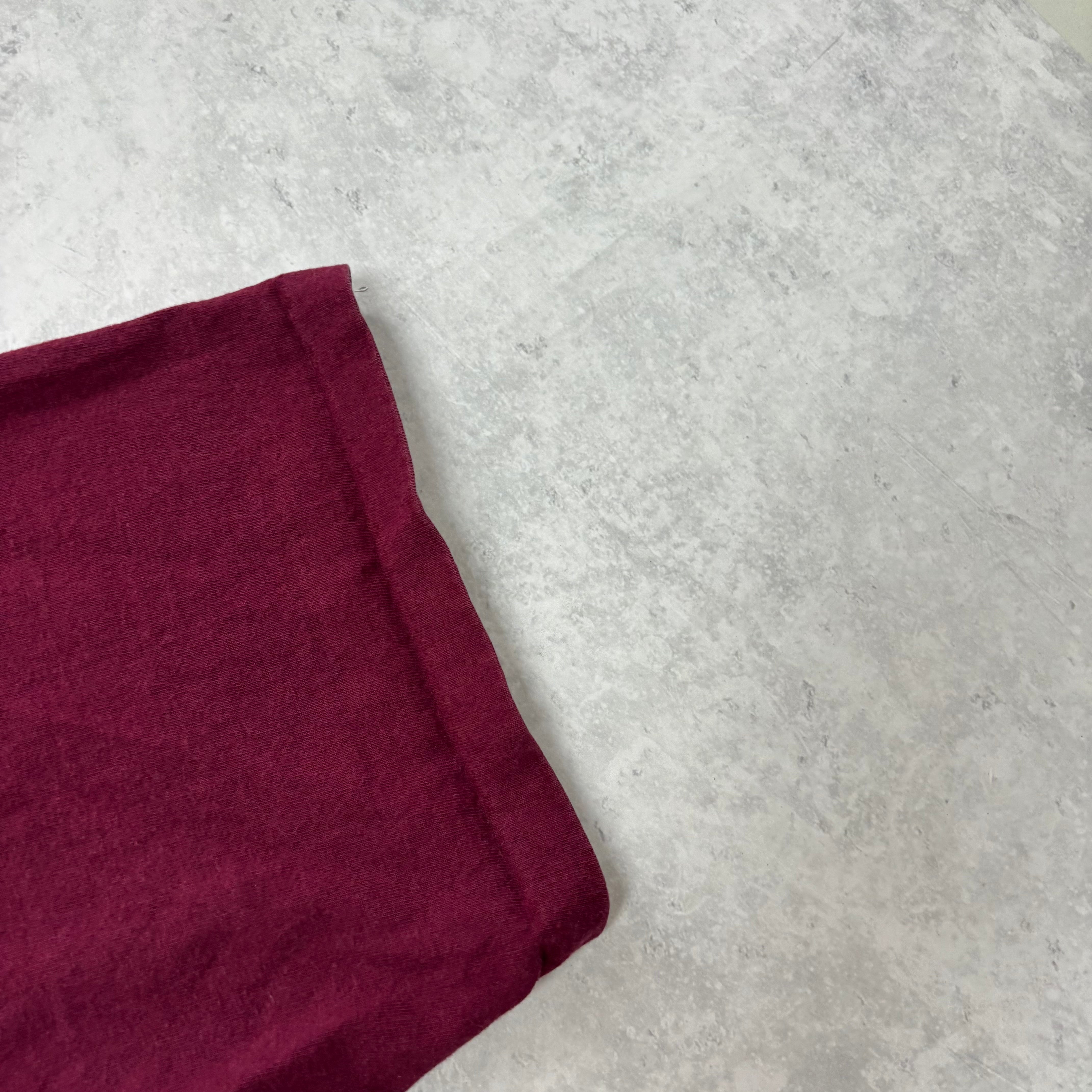 Vintage Michael Jackson T Shirt Mens XL Burgundy Single Stitch Music 90s (E)