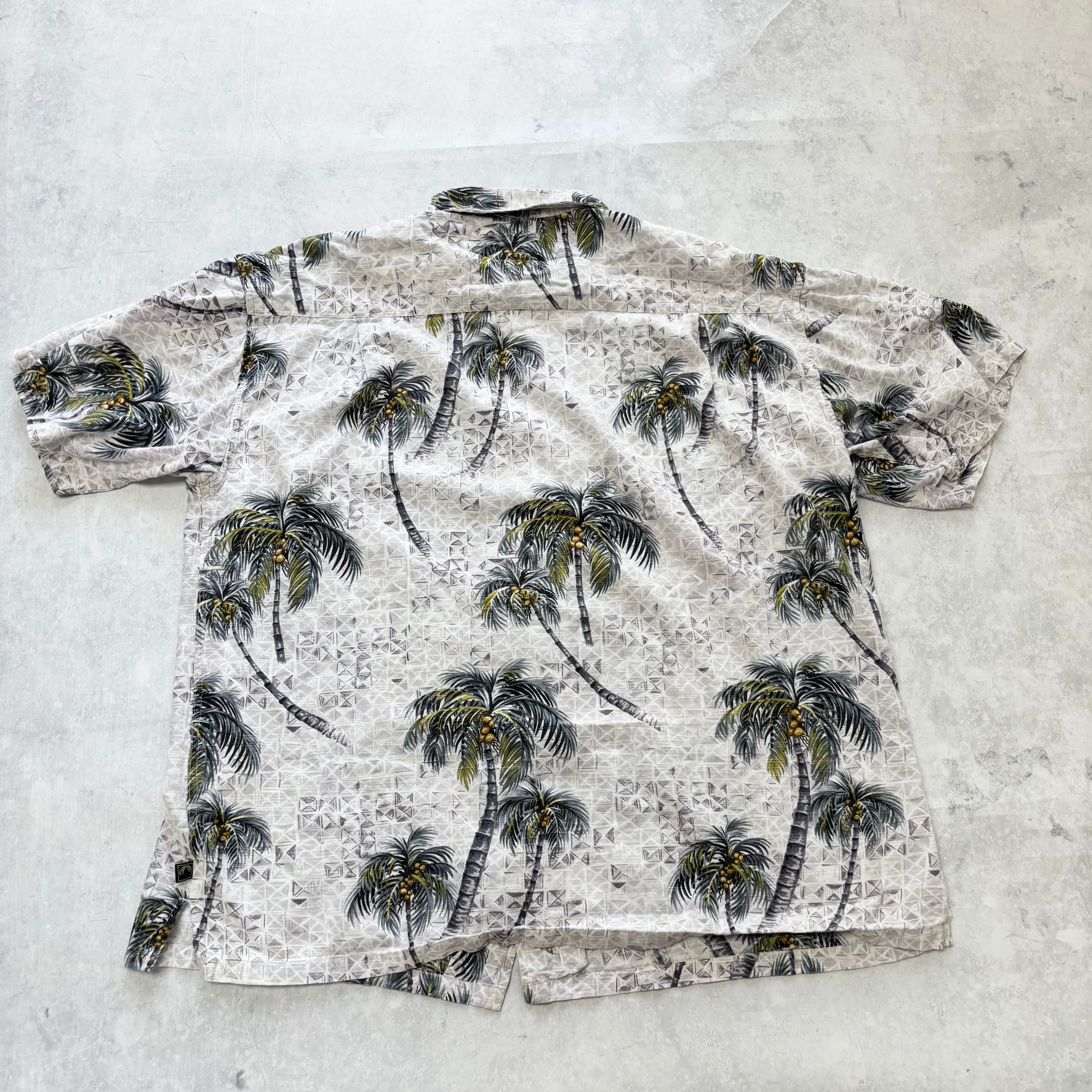 Vintage Hawaiian Shirt Mens Large Floral Aloha Short Sleeve Rayon Blend (E)