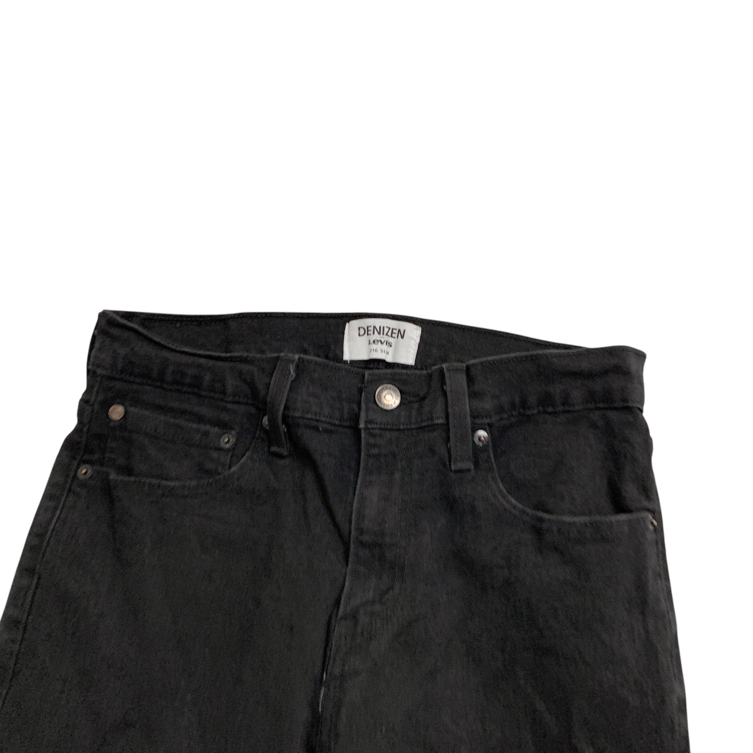 Levis Denizen Jeans W29 L29 Mens Black Slim Fit Stretch Denim (E)