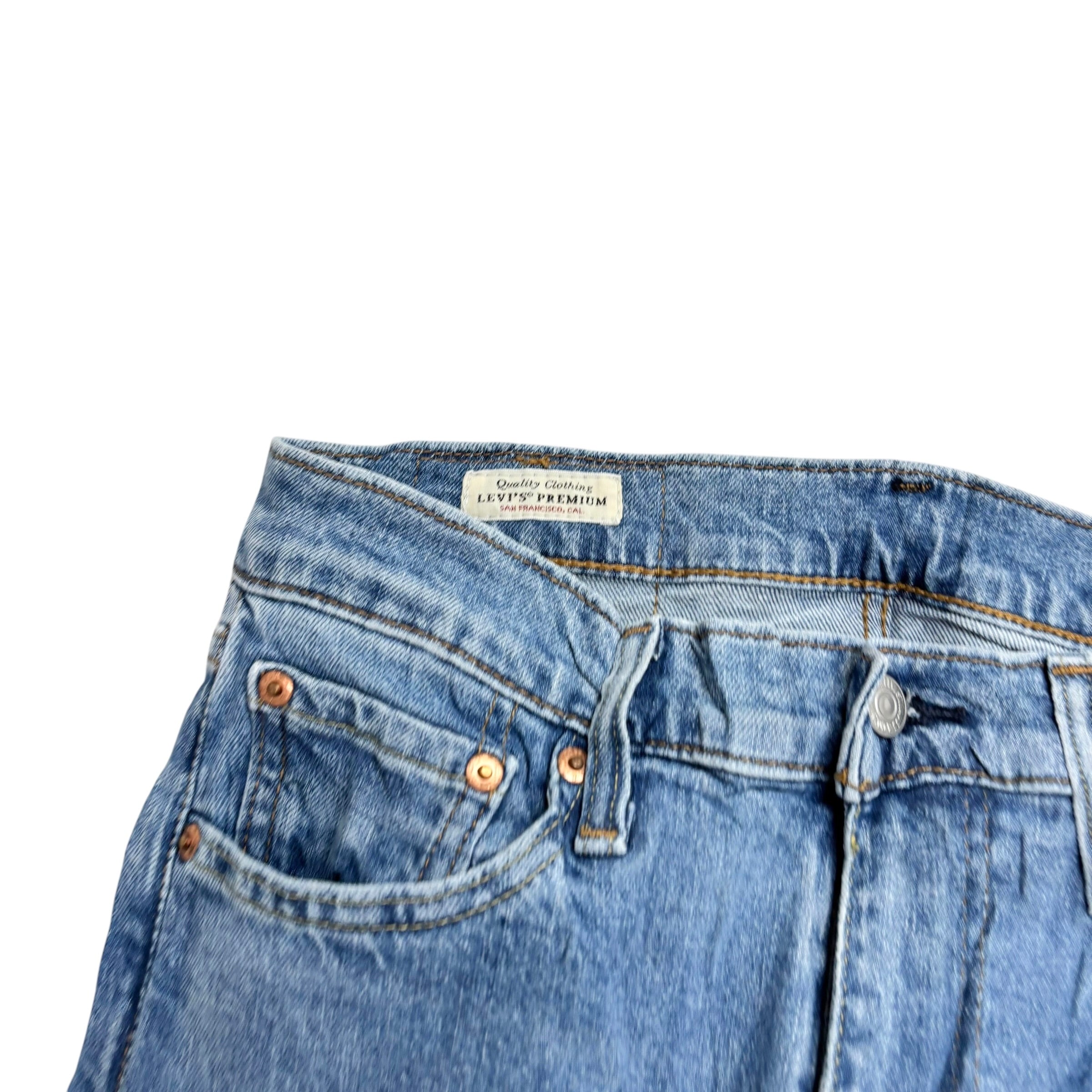 Levis Skinny Tapered Jeans W29 L32 Mens Light Blue Premium Stretch Denim (E)