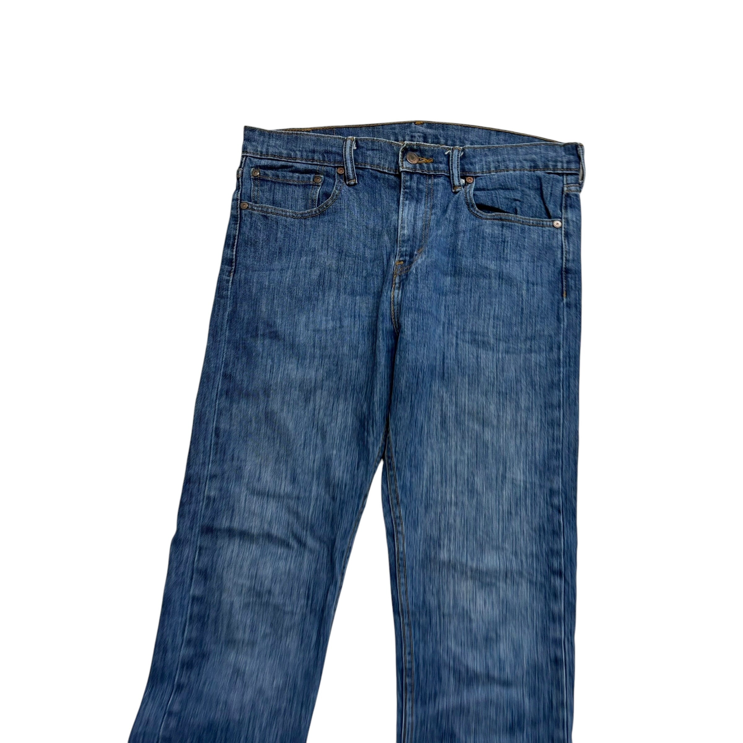 Levis 510 Jeans W34 L32 Mens Mid Blue Skinny Fit Stretch Denim (E)
