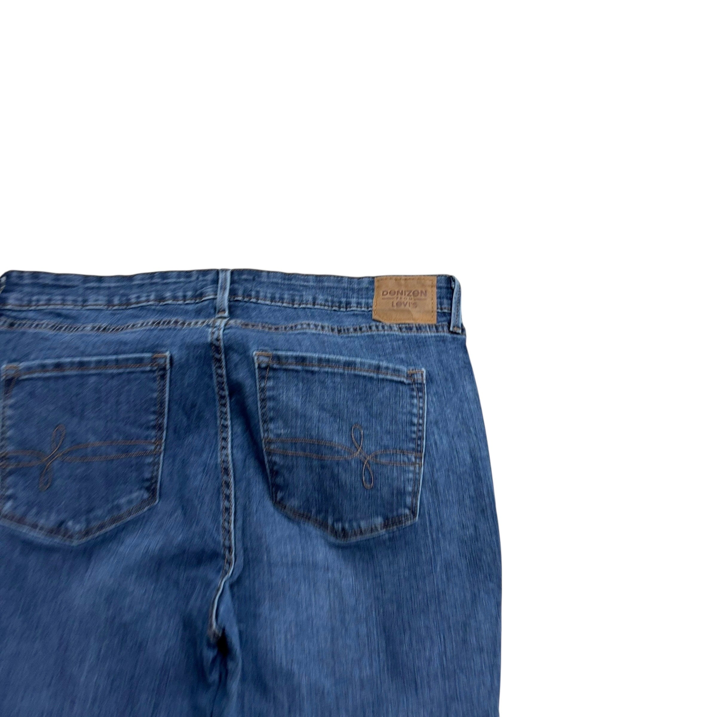 Levis Denizen Jeans W30 L30 Womens Bootcut Mid Blue Stretch Denim (E)