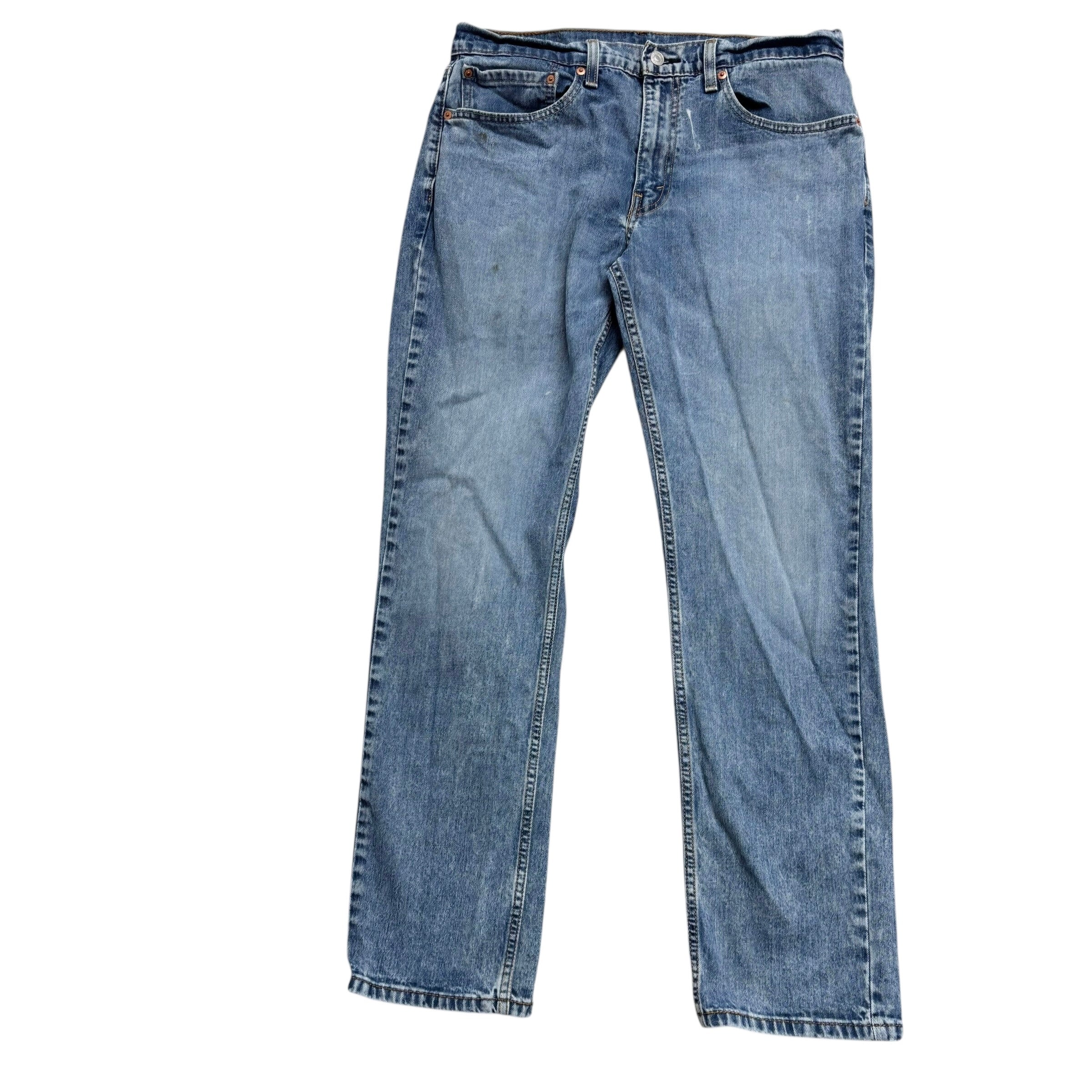Levis 559 Jeans W34 L31 Mens Mid Blue Regular Straight Fit Stretch Denim