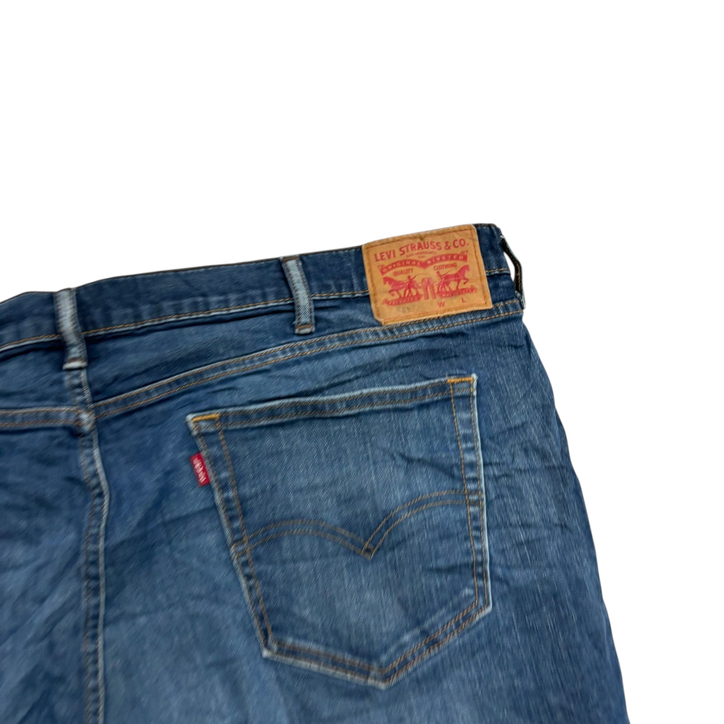 Levis 541 Jeans W48 L29 Mens Dark Blue Athletic Tapered Fit Stretch Denim (E)