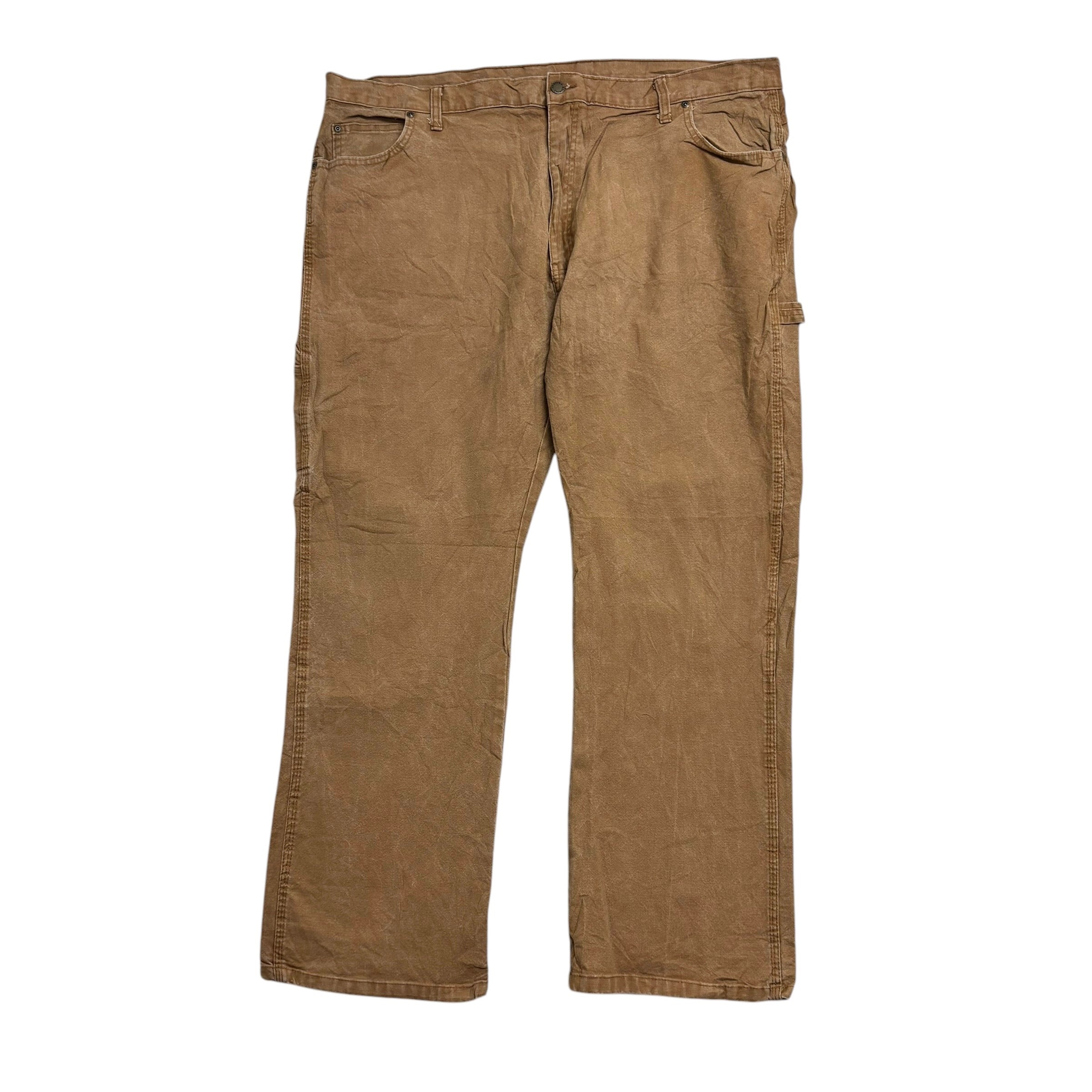 Dickies Carpenter Pants W42 L32 Mens Tan Relaxed Straight Fit Stretch Trousers