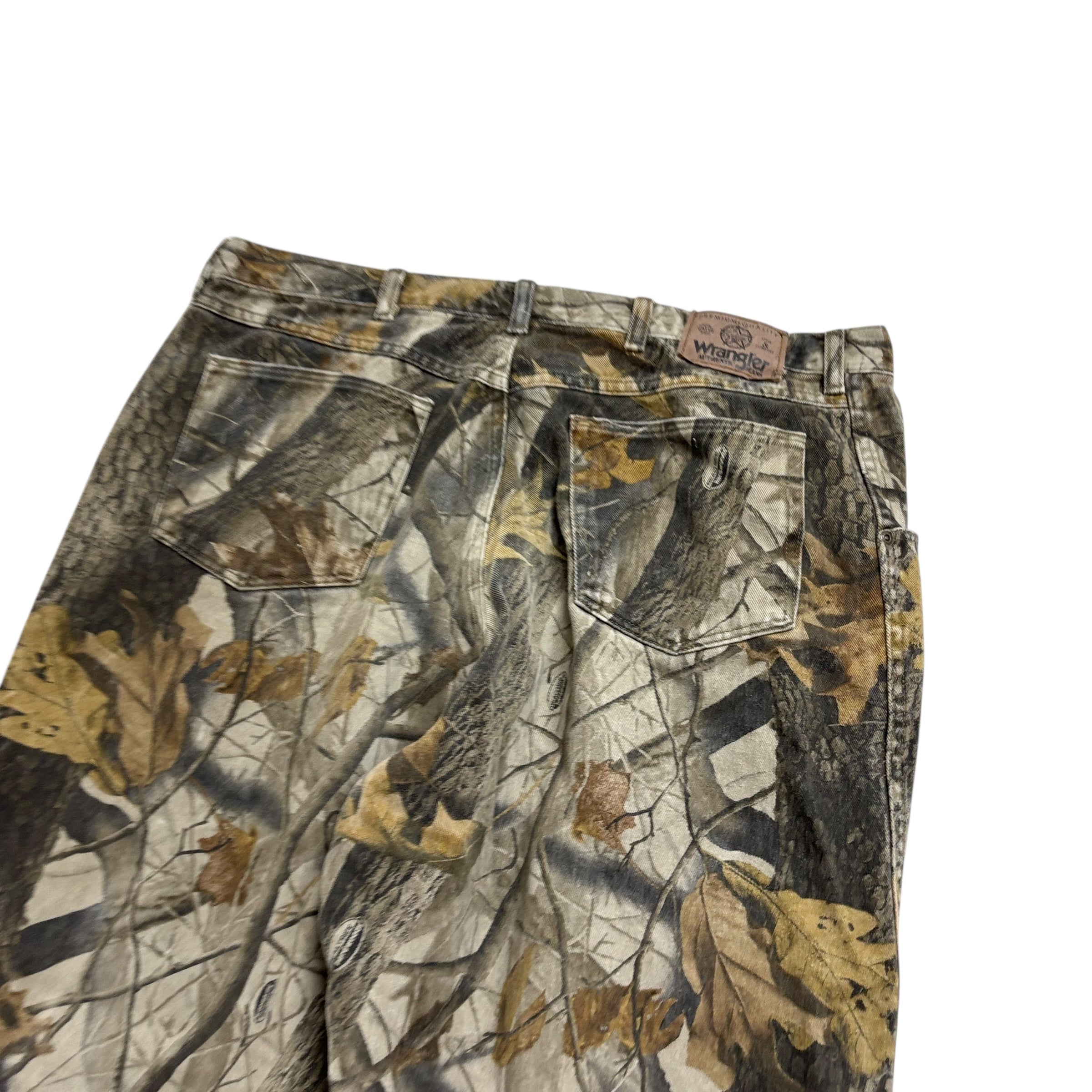 Wrangler RealTree Jeans W40 L30 Mens Double Knee Vintage Relaxed Fit (F)