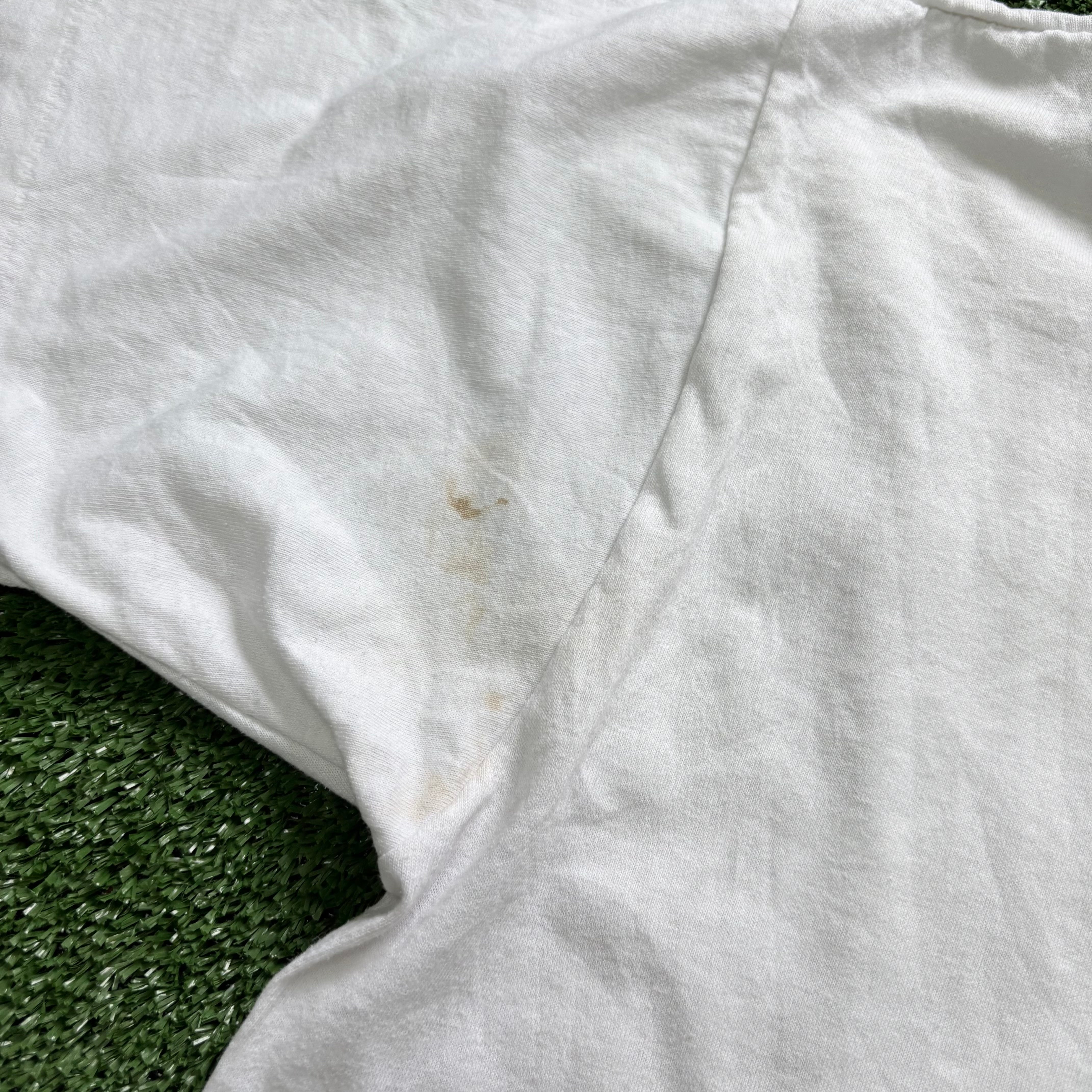 Vintage T Shirt Mens XL White Single Stitch Graphic Print 90s Baseball (F)