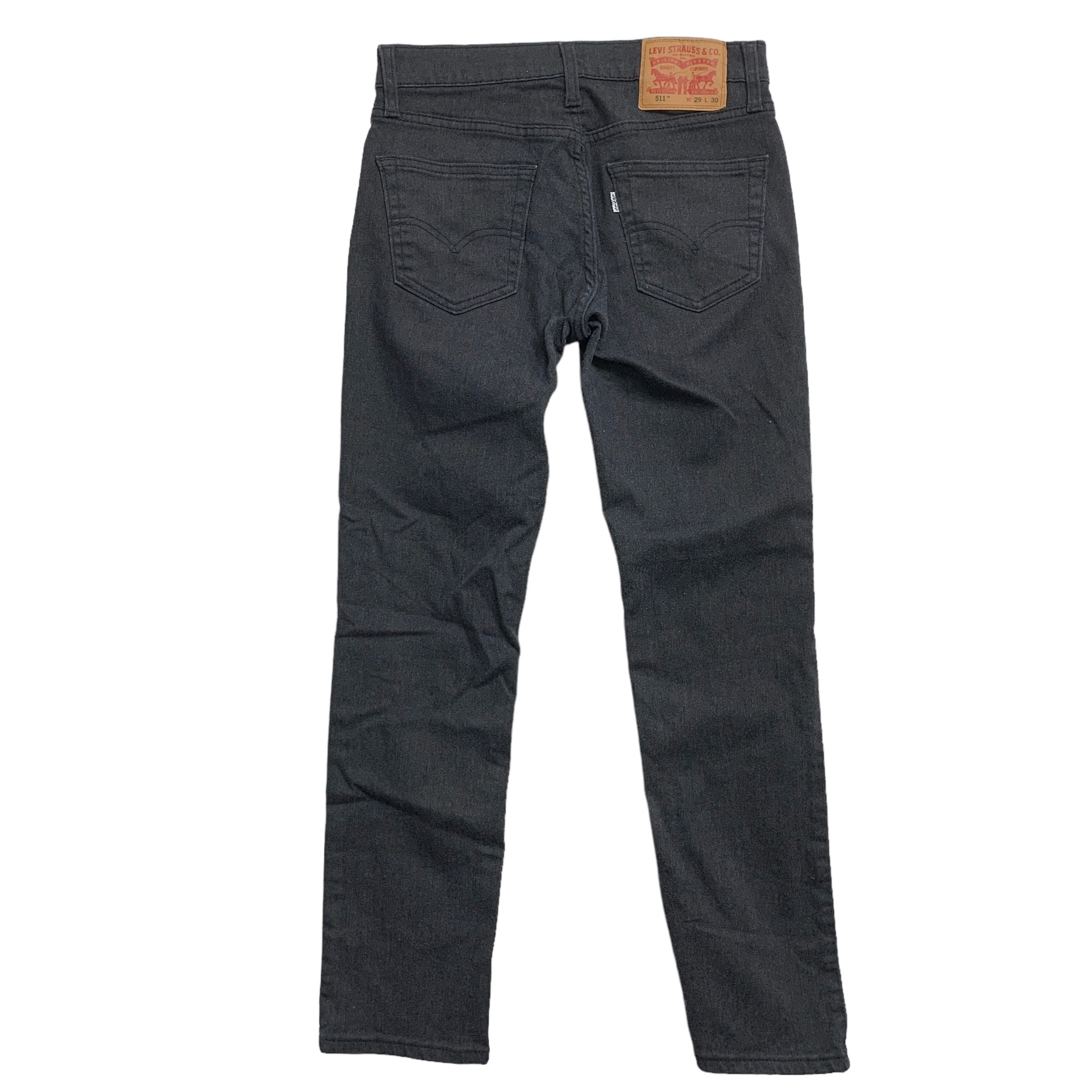 Levis 511 Trousers W28 L28 Mens Grey Slim Fit Cotton Pants