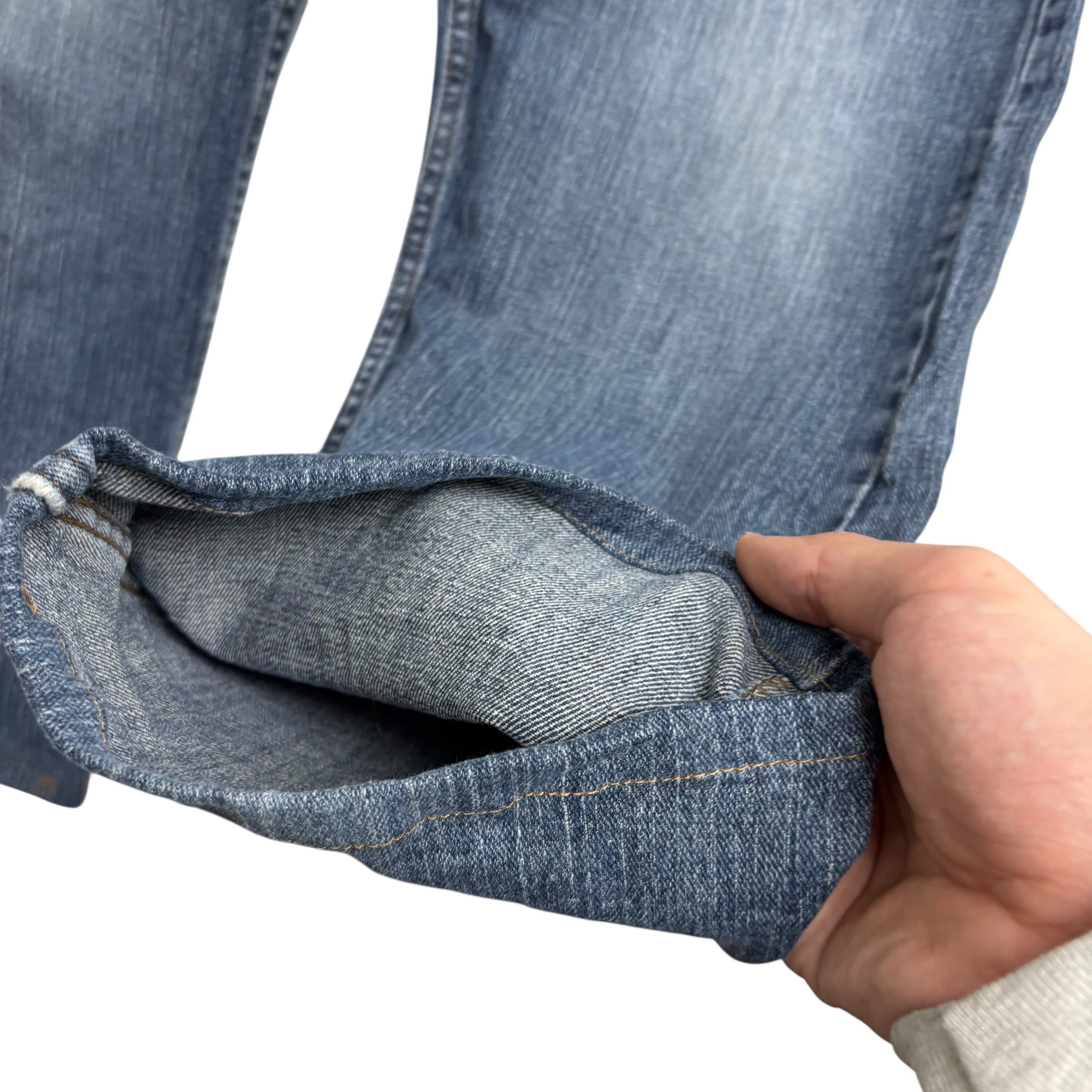 Wrangler Jeans W38 L30 Mens Blue Relaxed Straight Fit Stretch Denim (F)