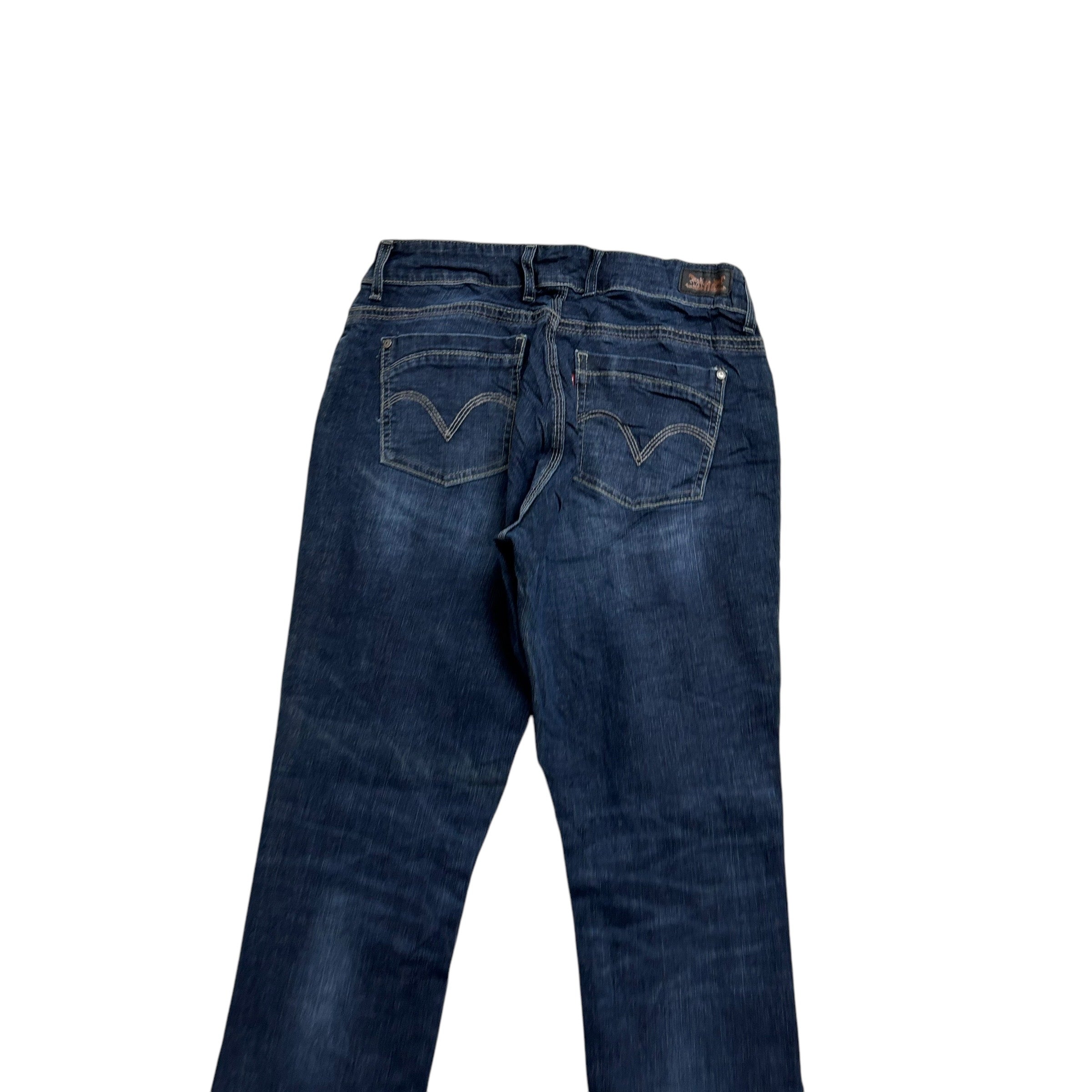 Levis 529 Jeans W31 L32 Womens Curvy Skinny Fit Dark Blue Stretch Denim (E)