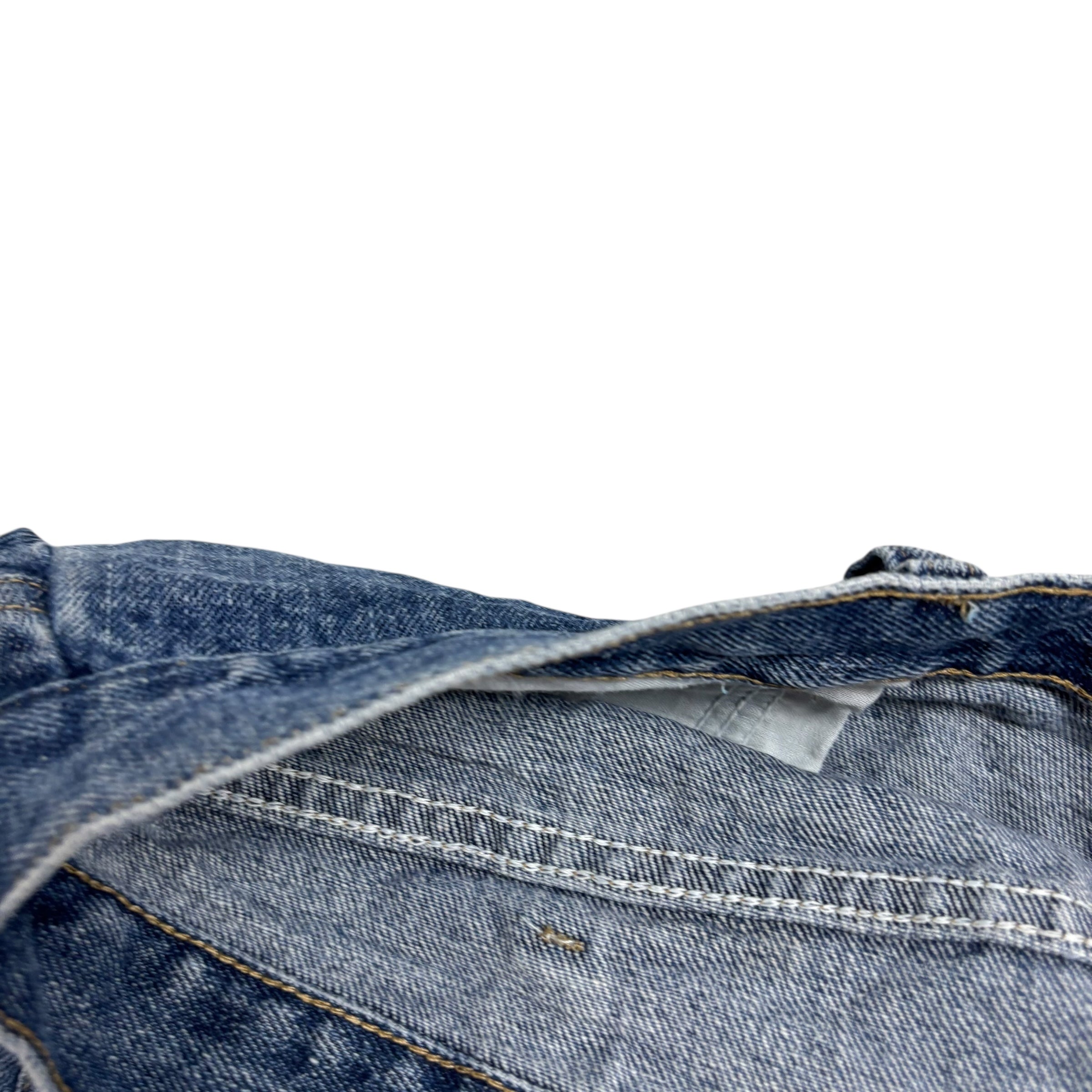 Wrangler Jeans W38 L27 Mens Mid Blue Relaxed Straight Fit Denim (E)