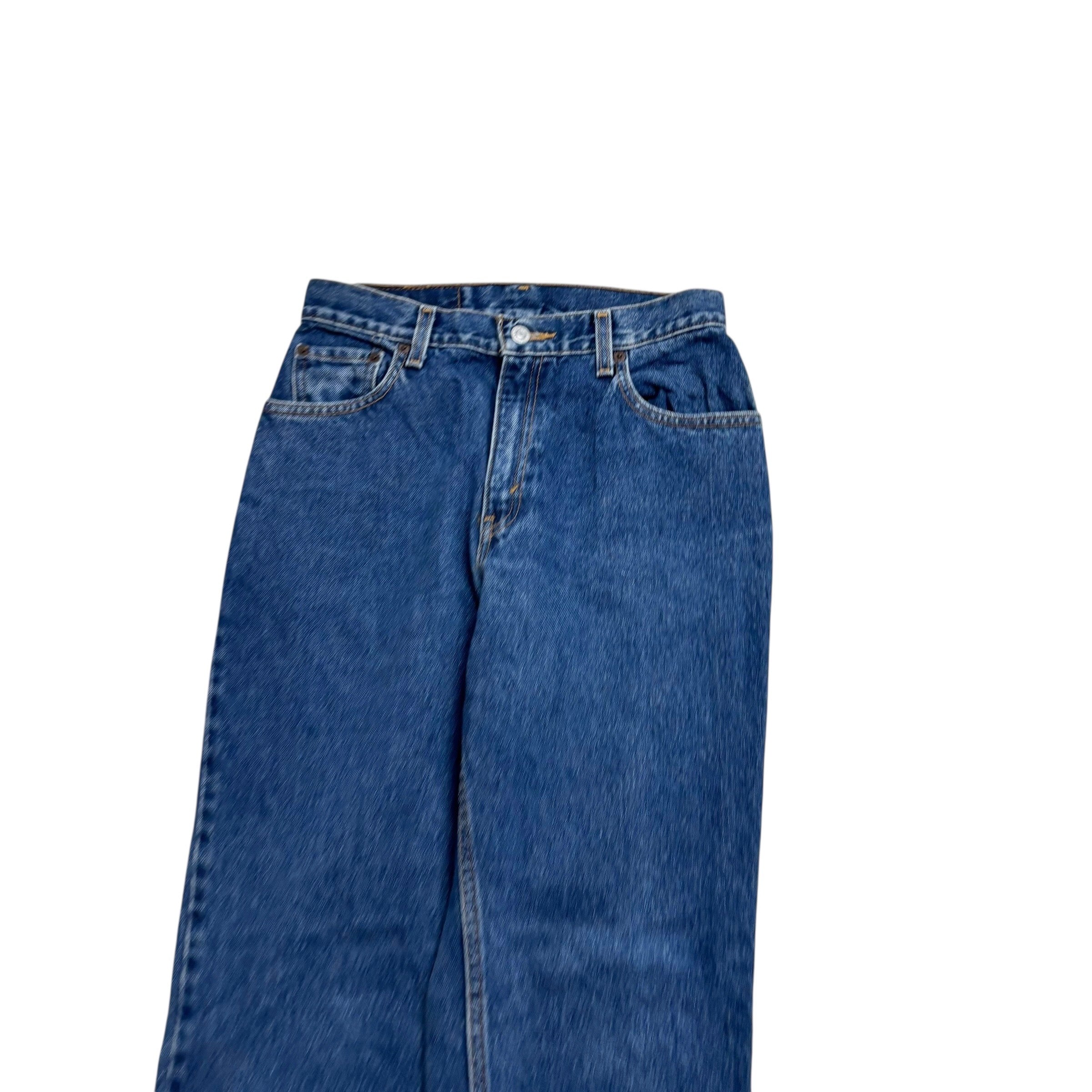 Levis 550 Jeans W27 L32 Womens Mid Blue Relaxed Tapered Fit Vintage (E)